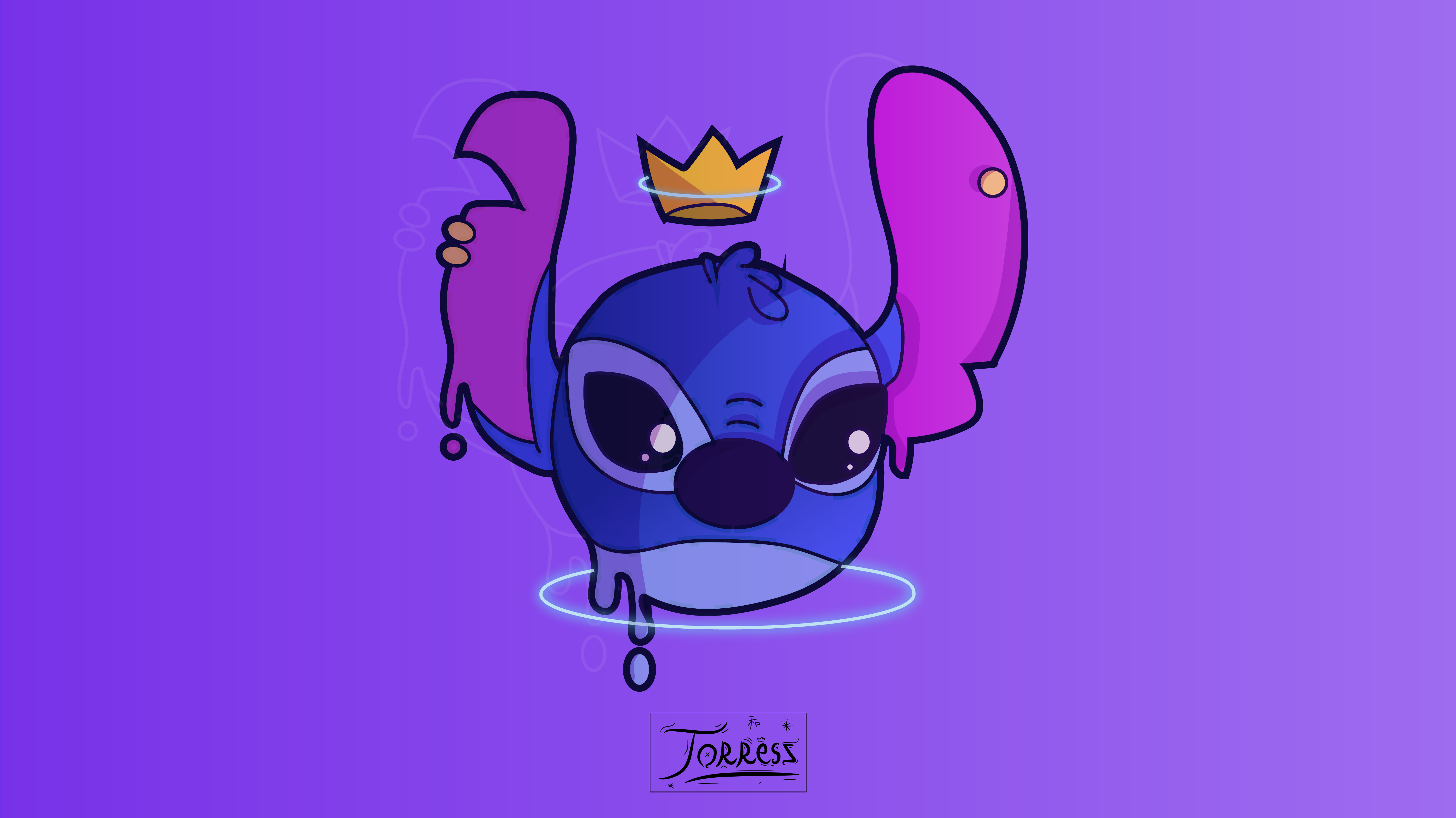 4K Lilo and Stitch Minimalist Art HD Wallpaper