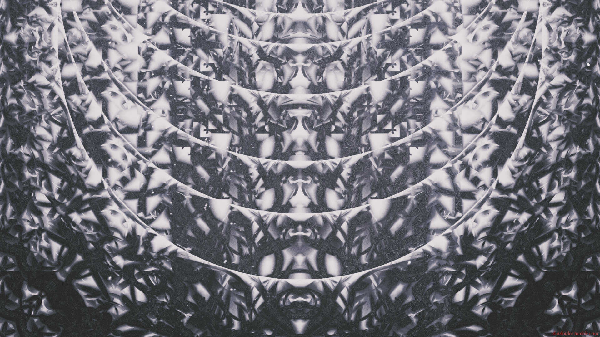 Abstract symmetrical glitch art pattern HD Wallpaper