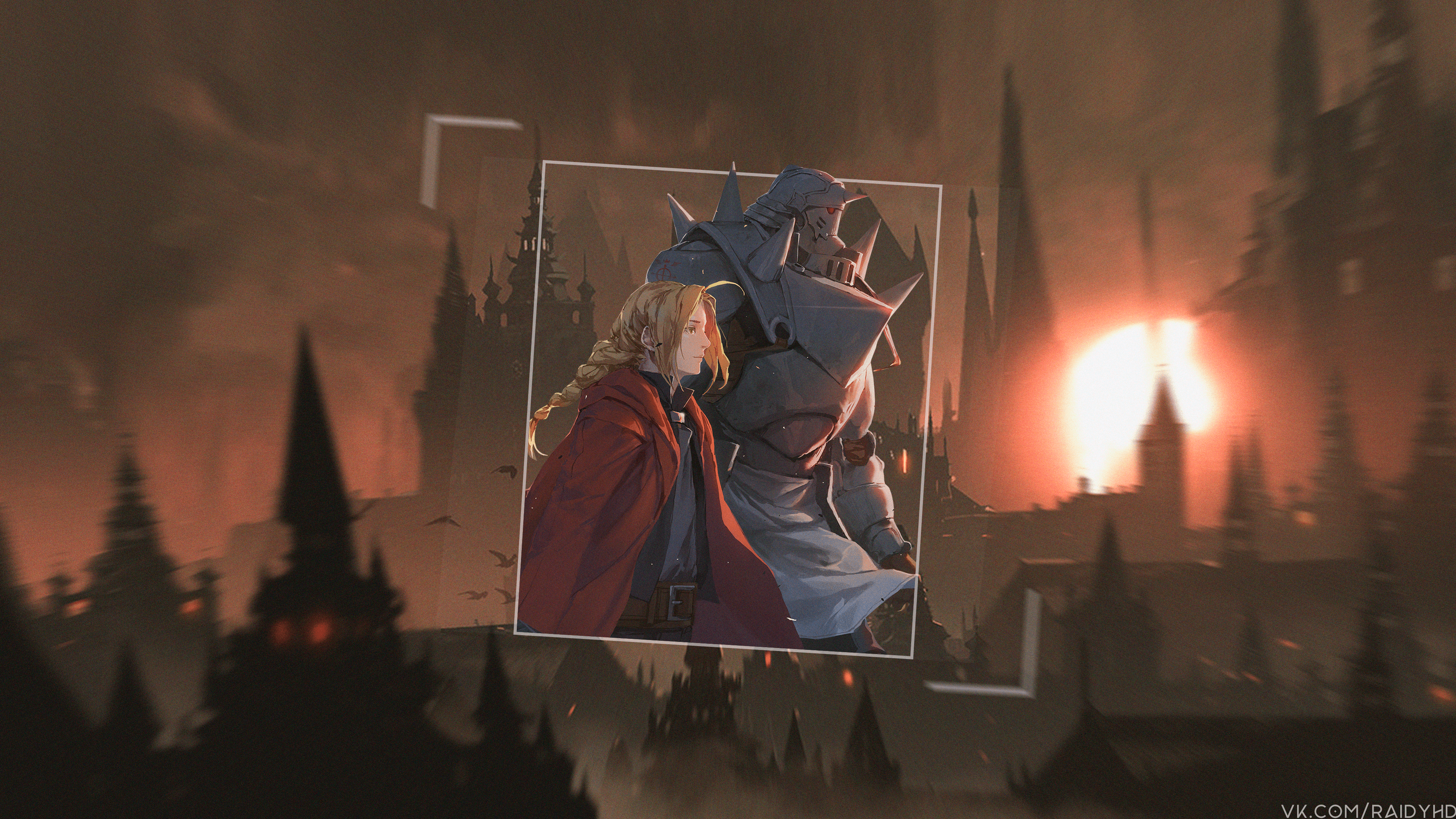 4K anime wallpaper of Edward Elric and Alphonse Elric HD Wallpaper