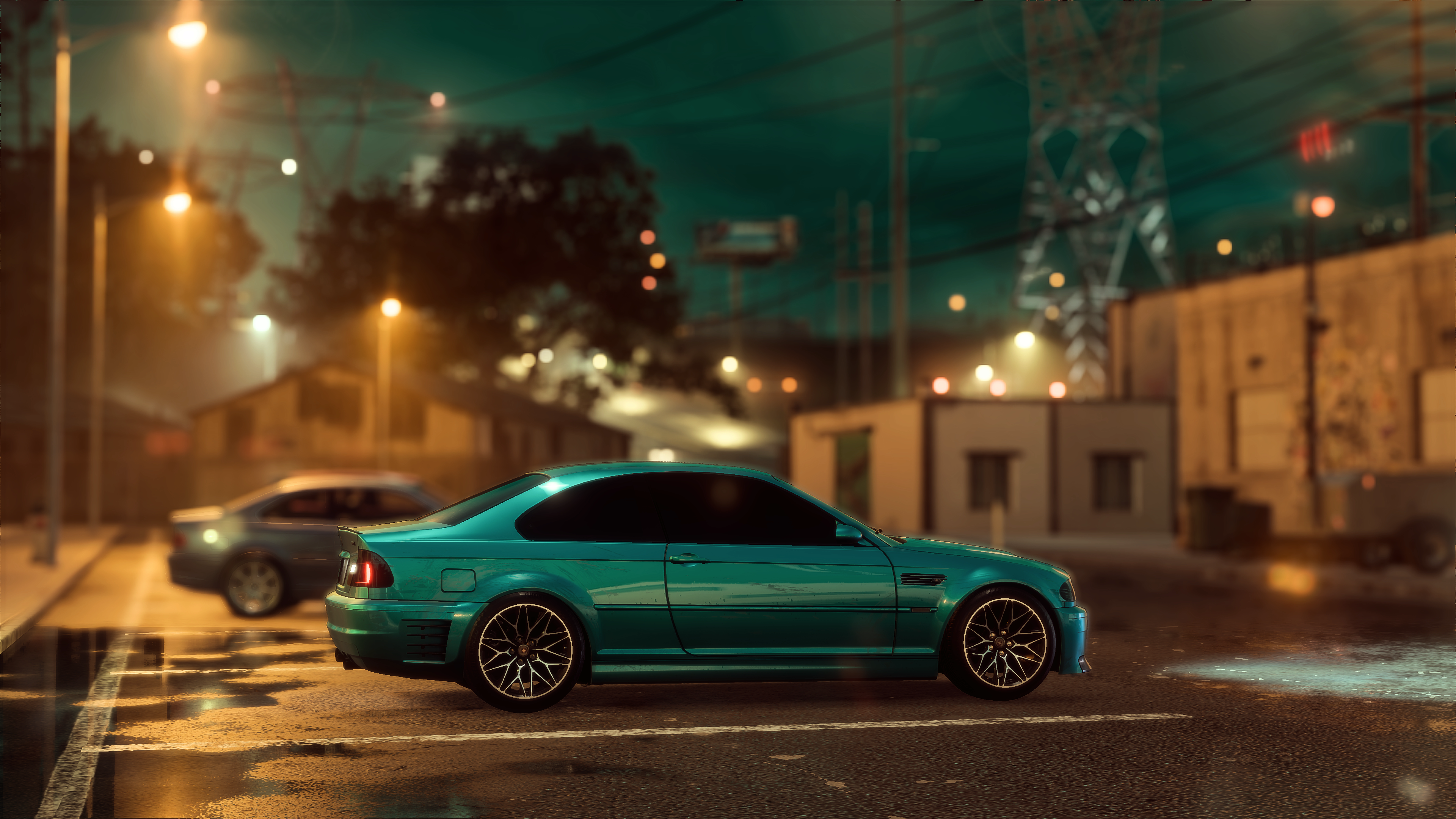 BMW M3 (E46) in Need for Speed Heat at night HD Wallpaper