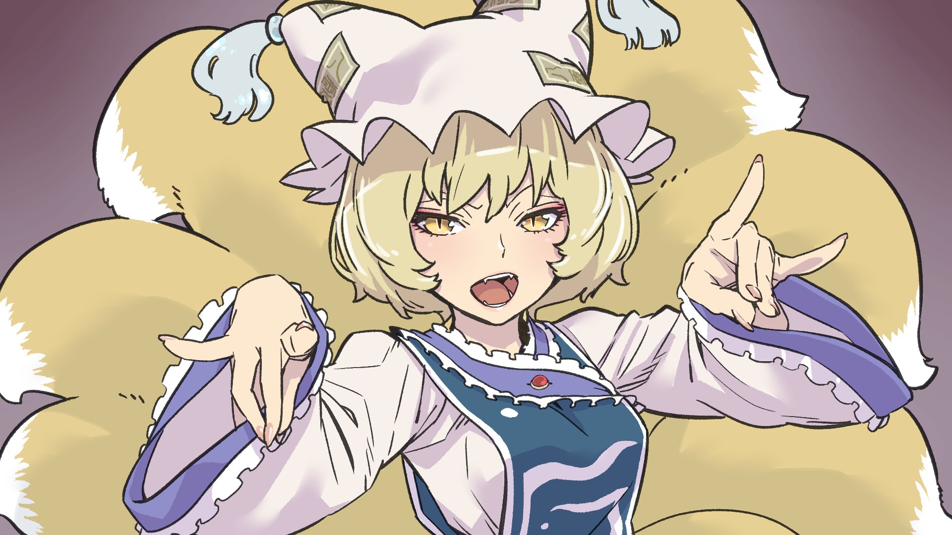 Ran Yakumo from Touhou Project HD Wallpaper