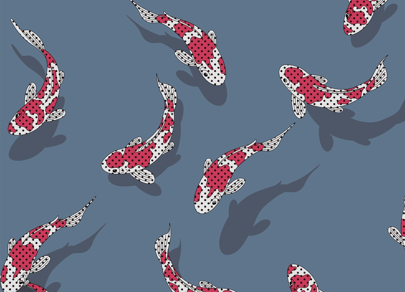 Pop art koi fish pattern HD Wallpaper
