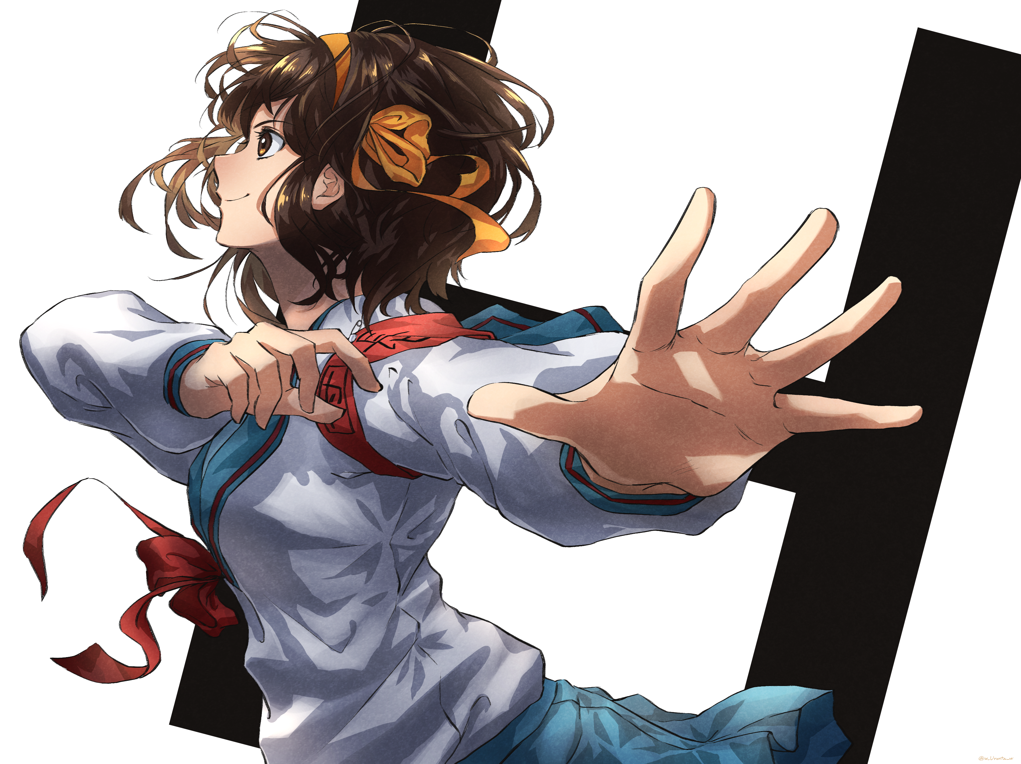 Haruhi Suzumiya from The Melancholy of Haruhi Suzumiya HD Wallpaper