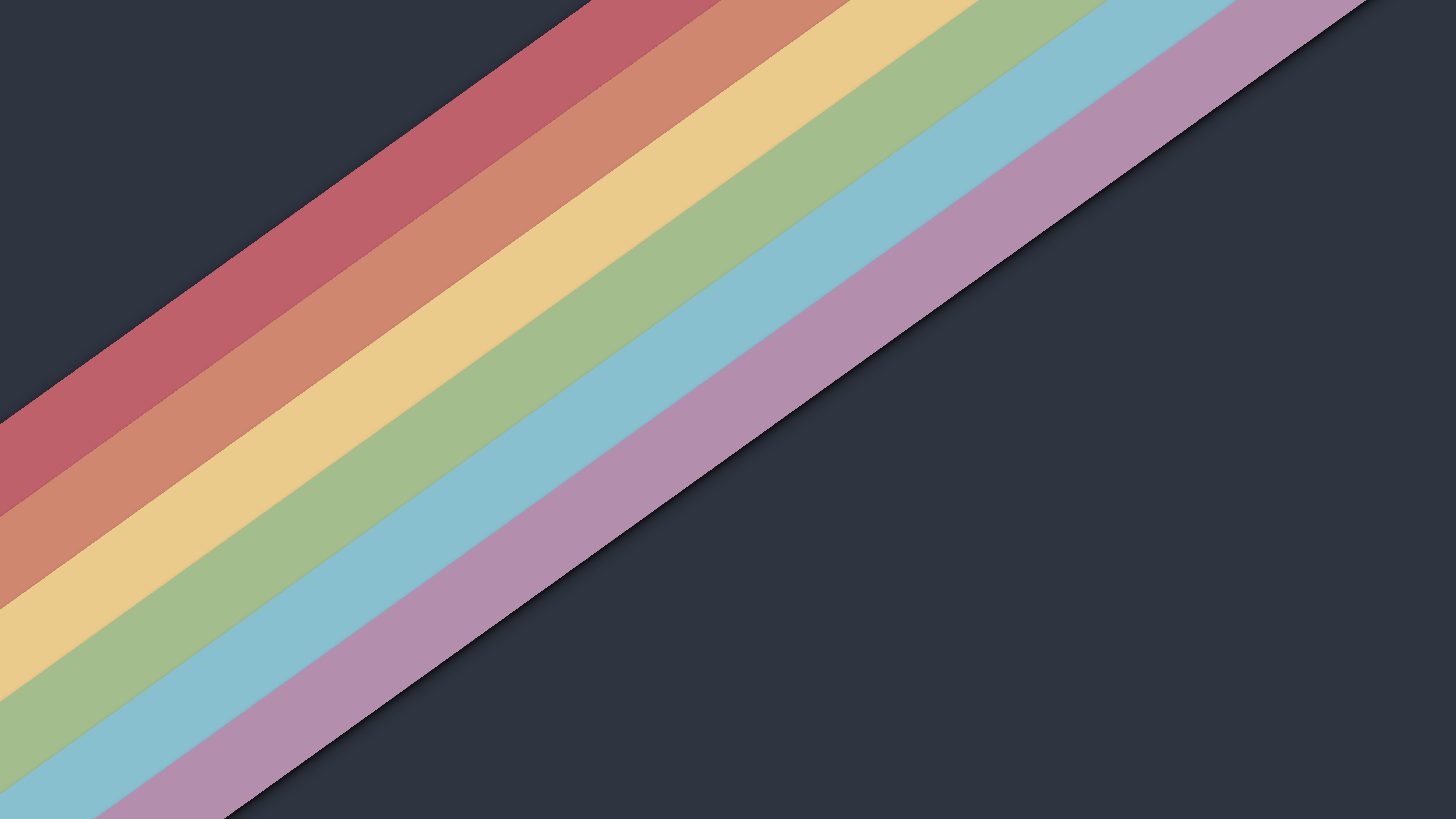 Minimalist rainbow stripes on dark background HD Wallpaper