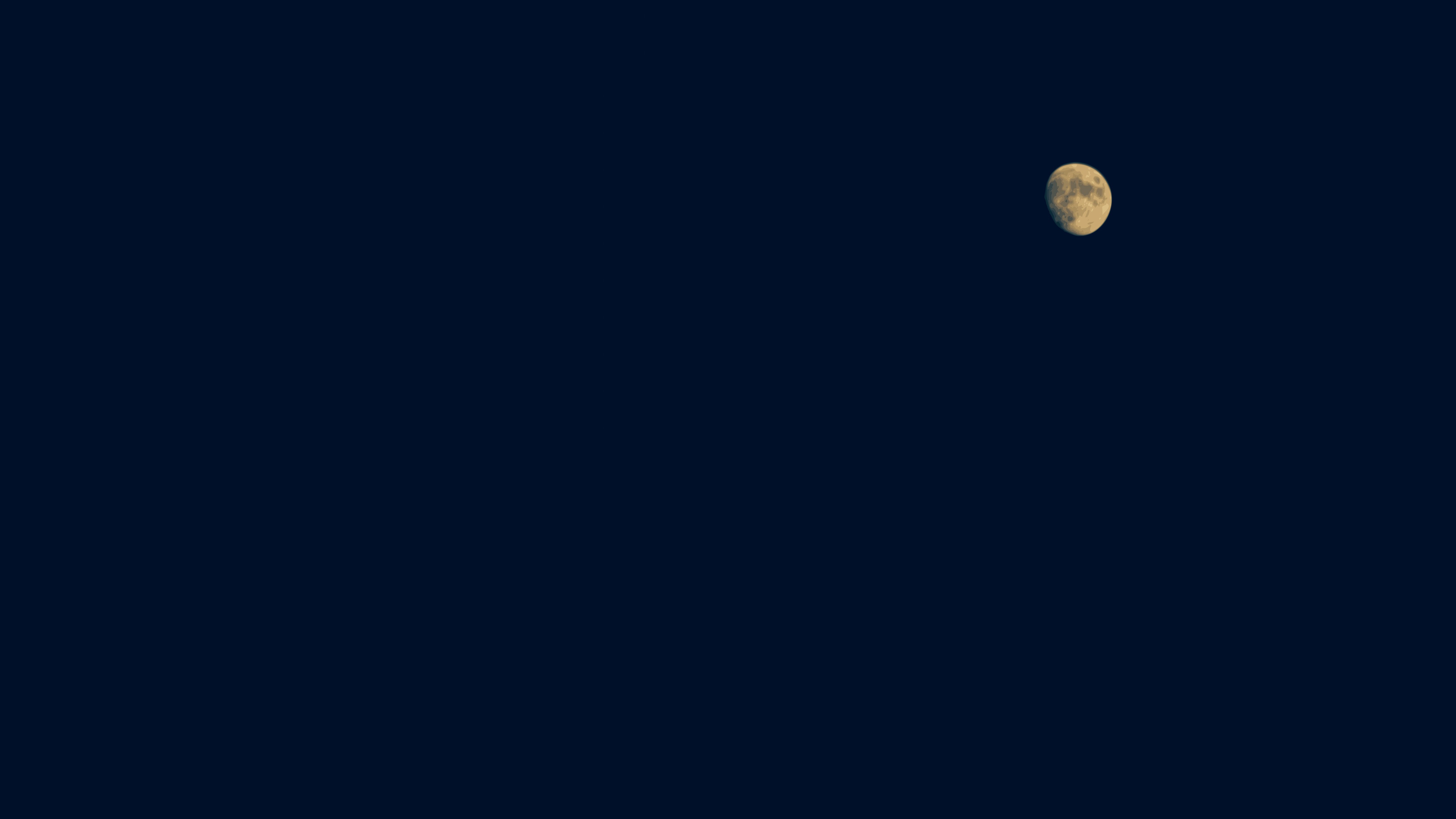 Moon in the night sky HD Wallpaper