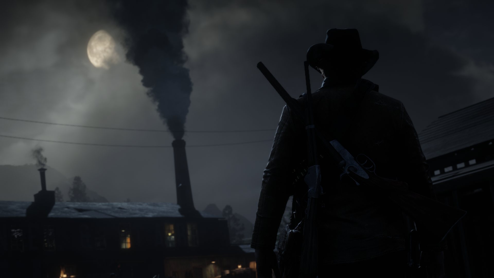 Arthur Morgan from Red Dead Redemption 2 at night HD Wallpaper