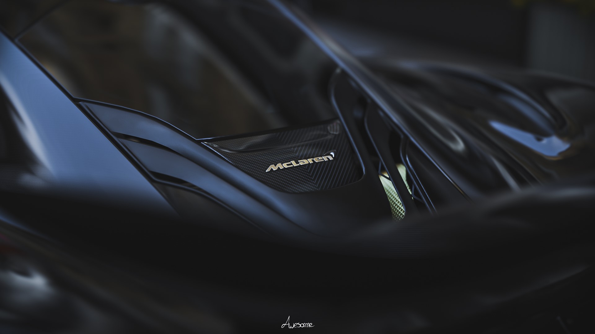 McLaren P1 Carbon Fiber Emblem HD Wallpaper