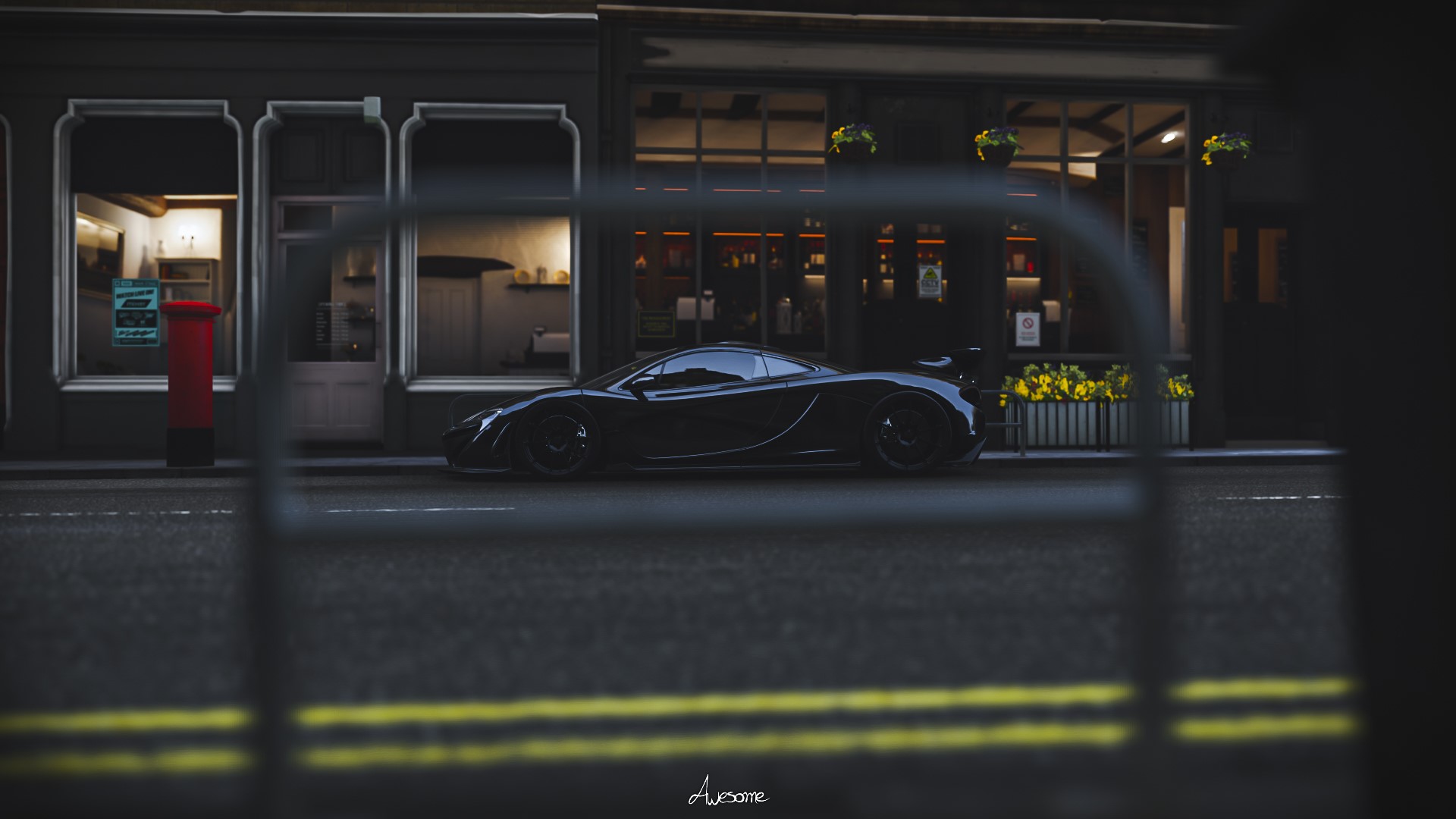 Black McLaren P1 in Forza Horizon 4 HD Wallpaper