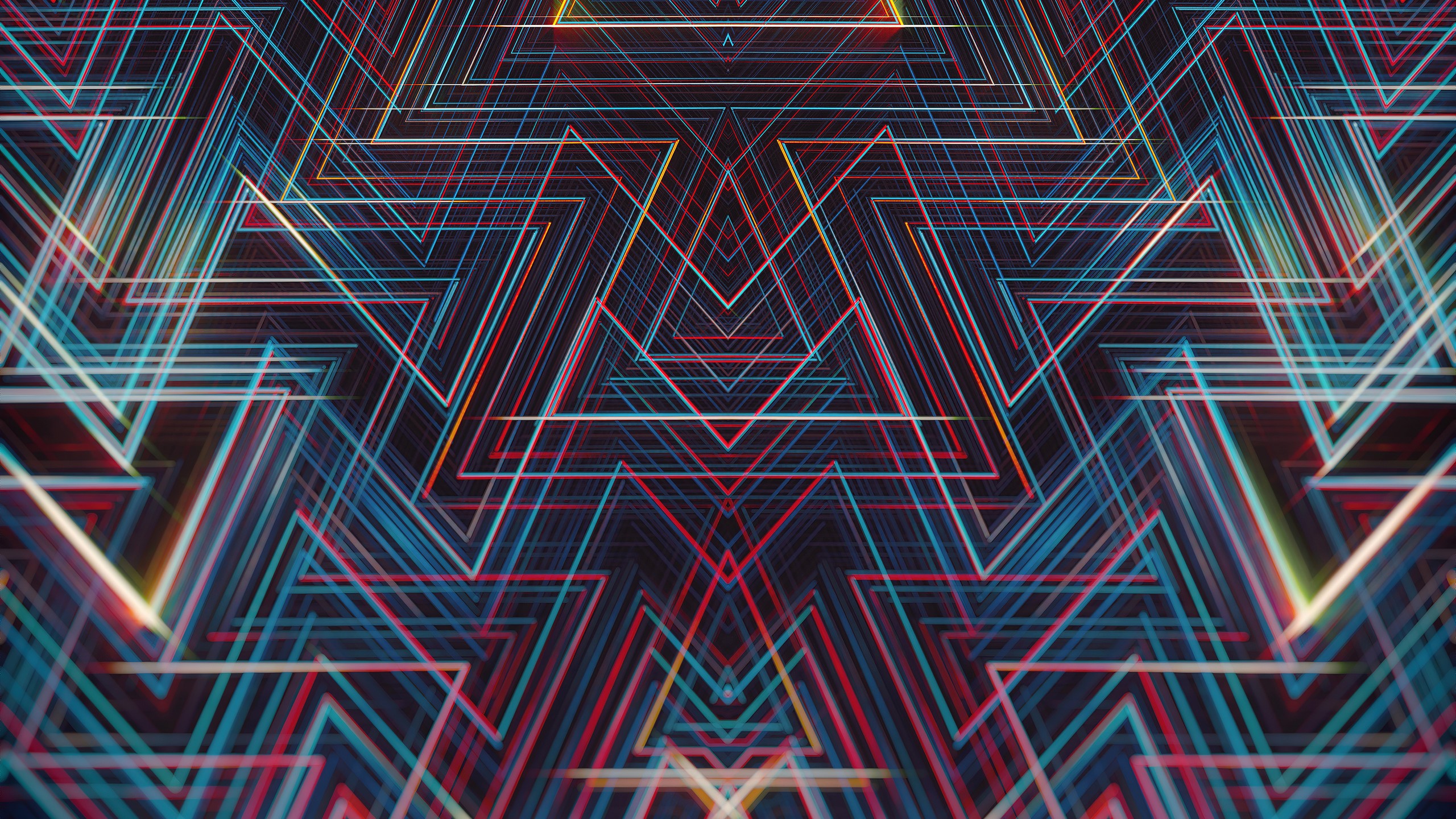 Abstract geometric pattern with colorful lines HD Wallpaper