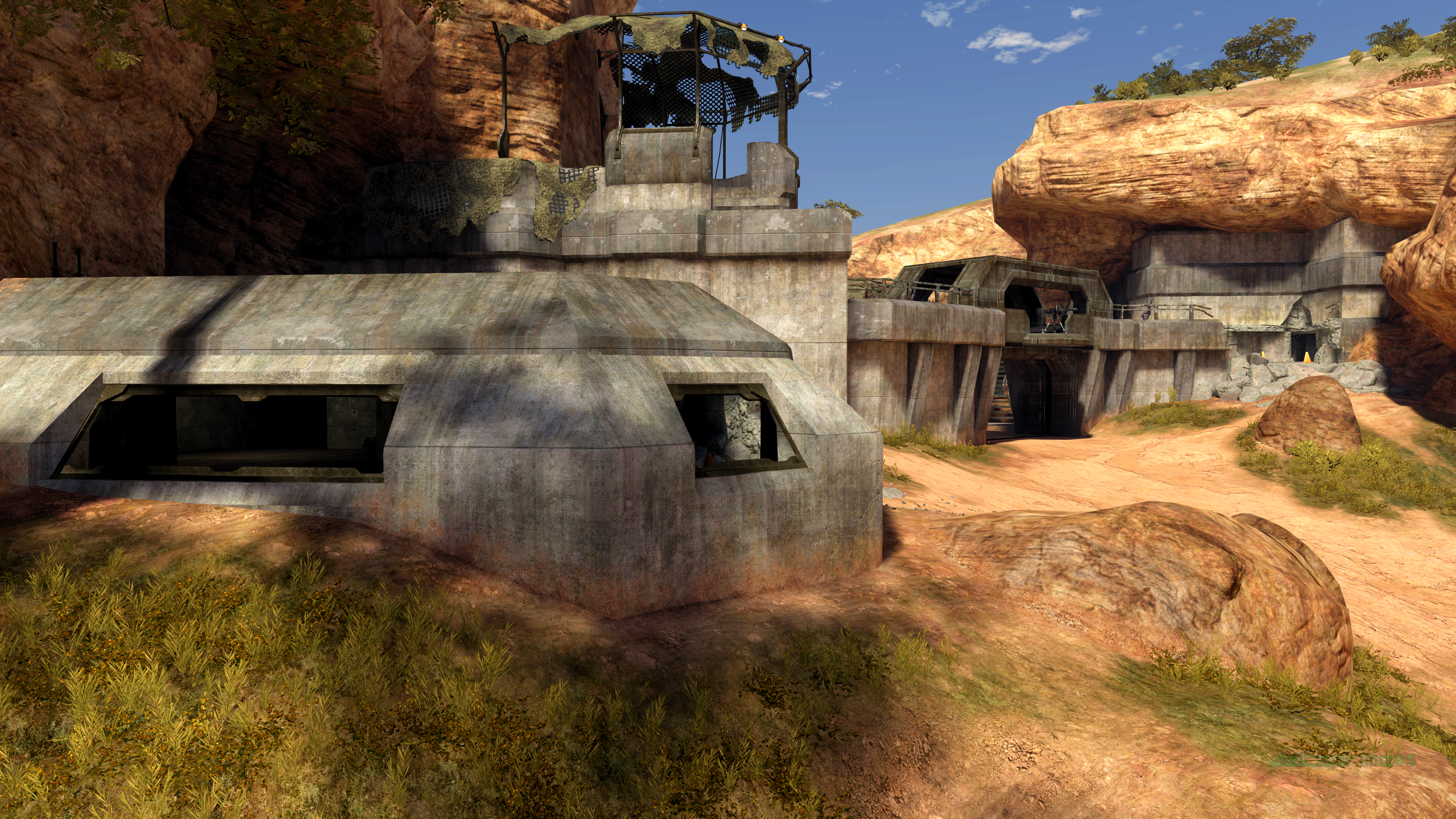 Halo 3 High Ground Multiplayer Map Screenshot HD Wallpaper