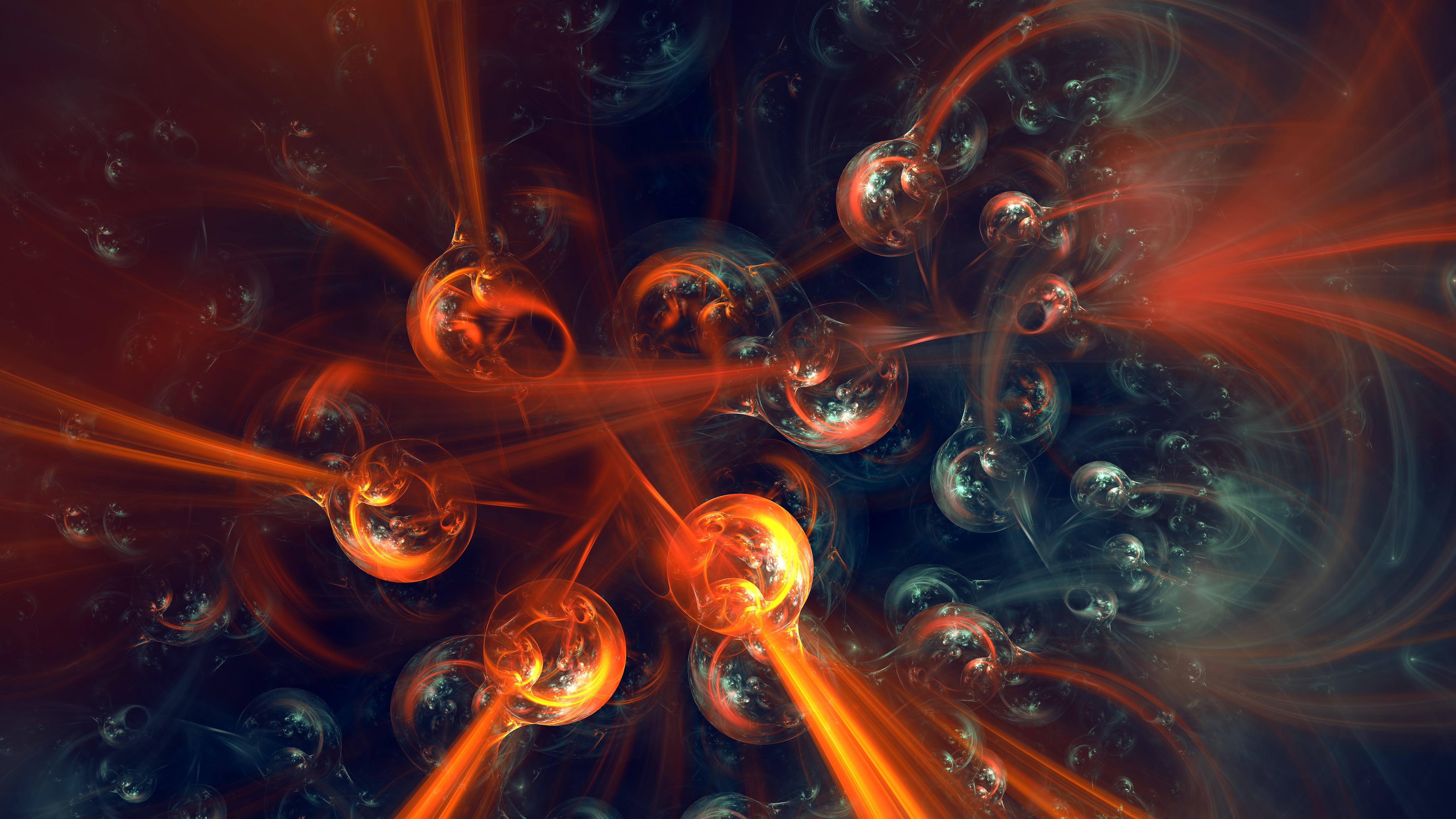 4K Abstract Fractal Bubbles HD Wallpaper