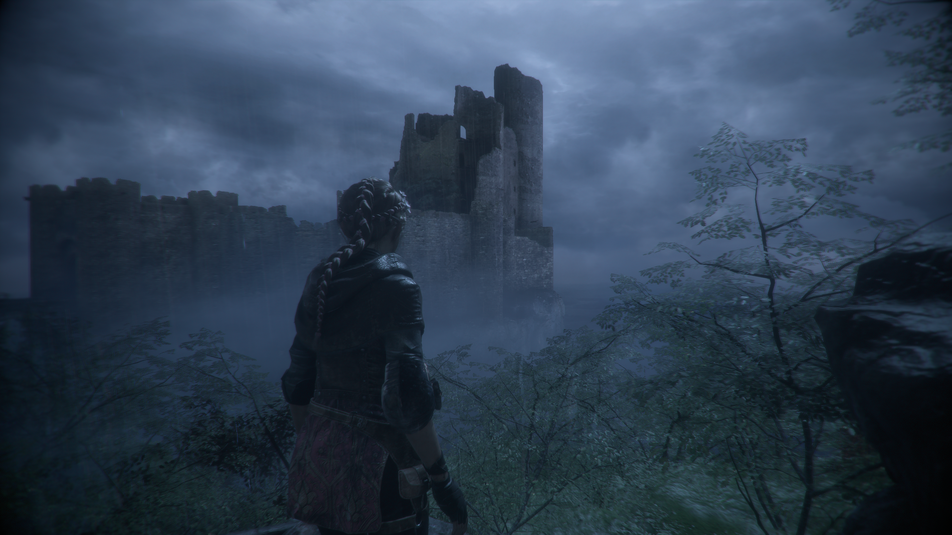 Amicia from A Plague Tale Innocence in front of a castle HD Wallpaper