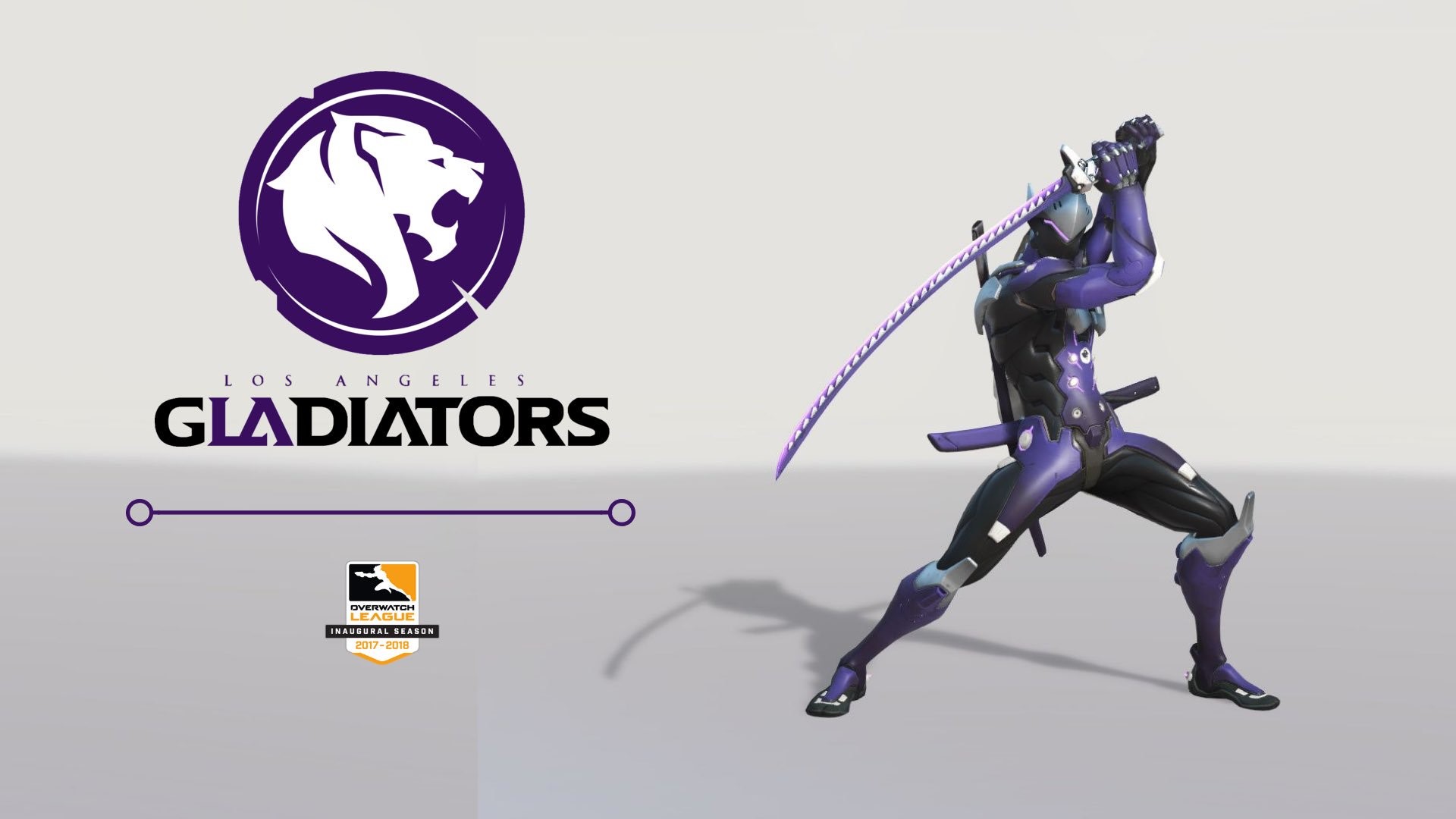 Genji from Overwatch League Los Angeles Gladiators HD Wallpaper