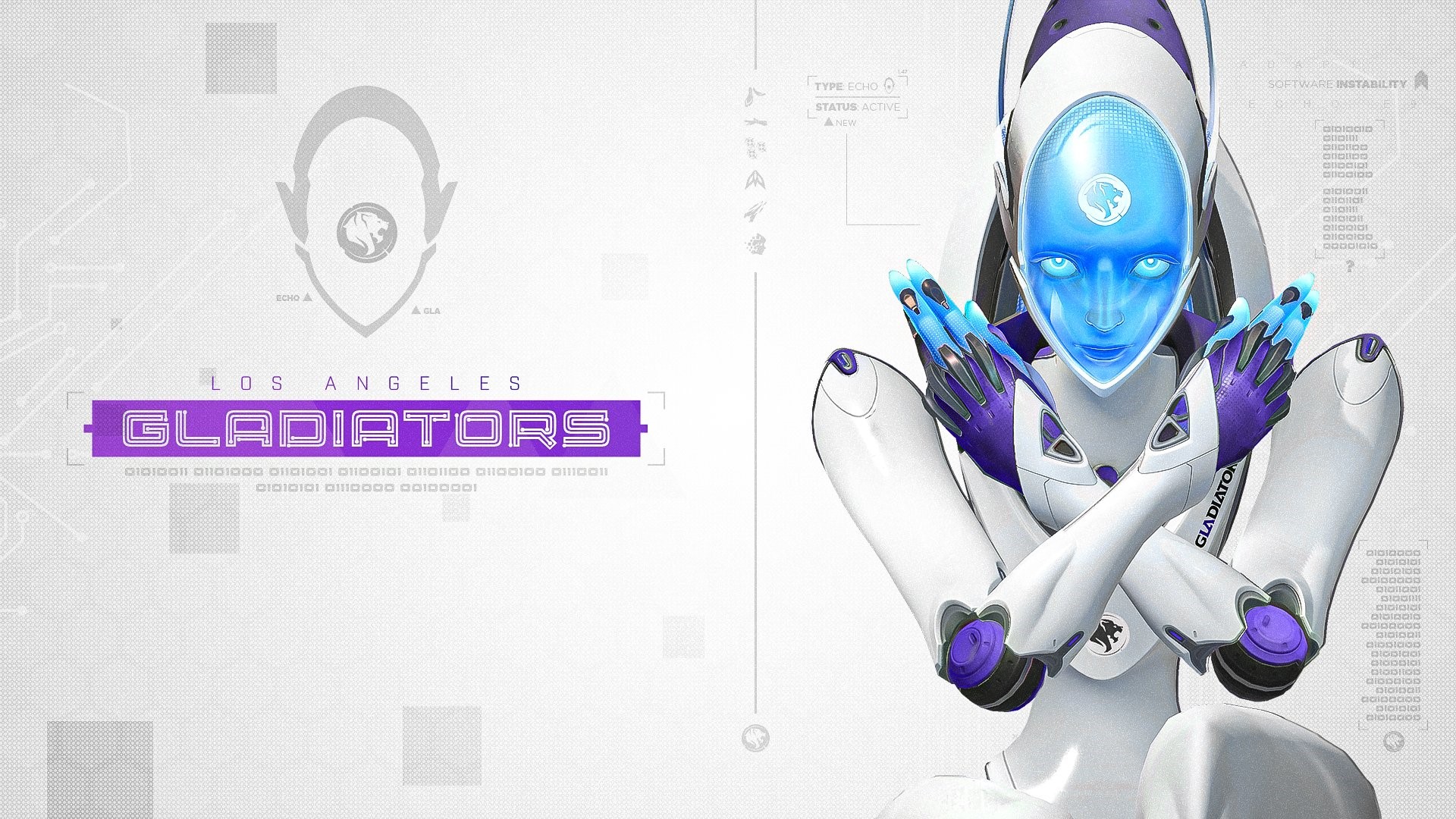 Los Angeles Gladiators robot from Overwatch League HD Wallpaper