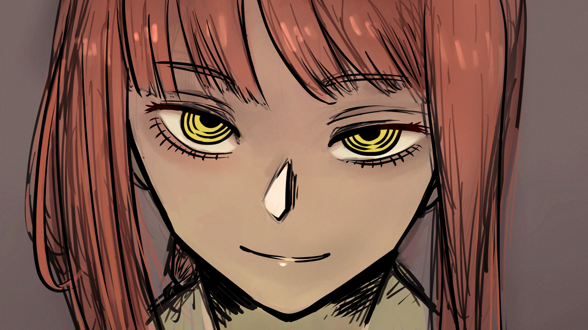 Makima from Chainsaw Man anime artwork HD Wallpaper