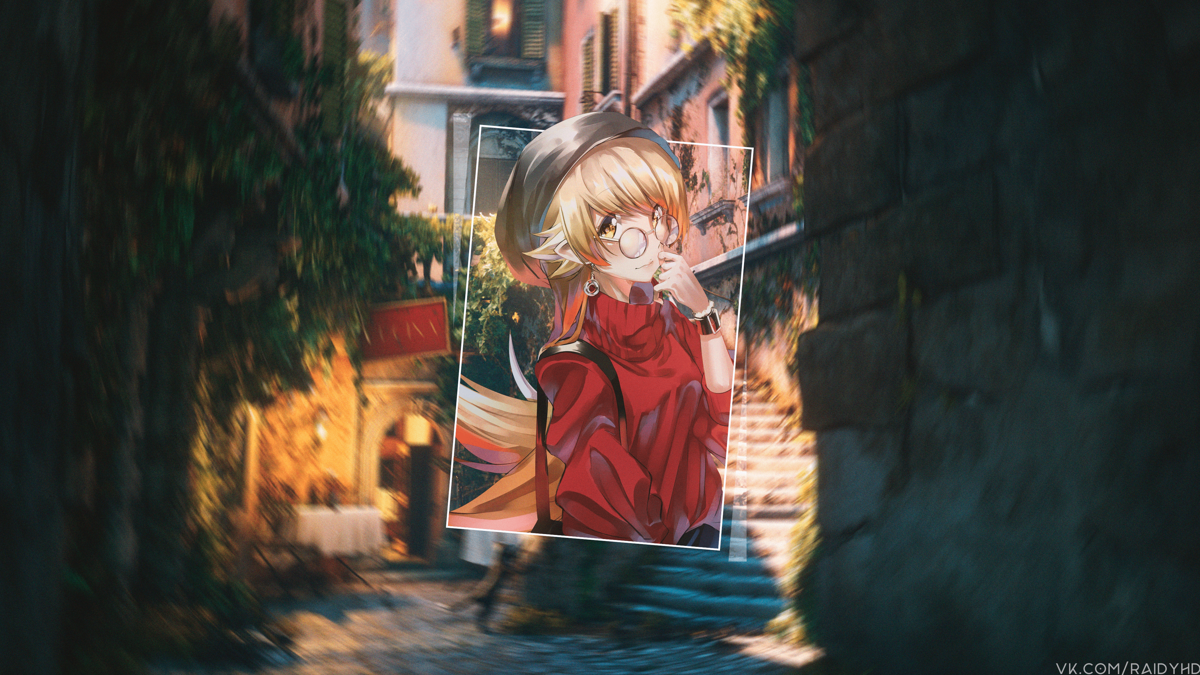 Oshino Shinobu from Monogatari Series HD Wallpaper