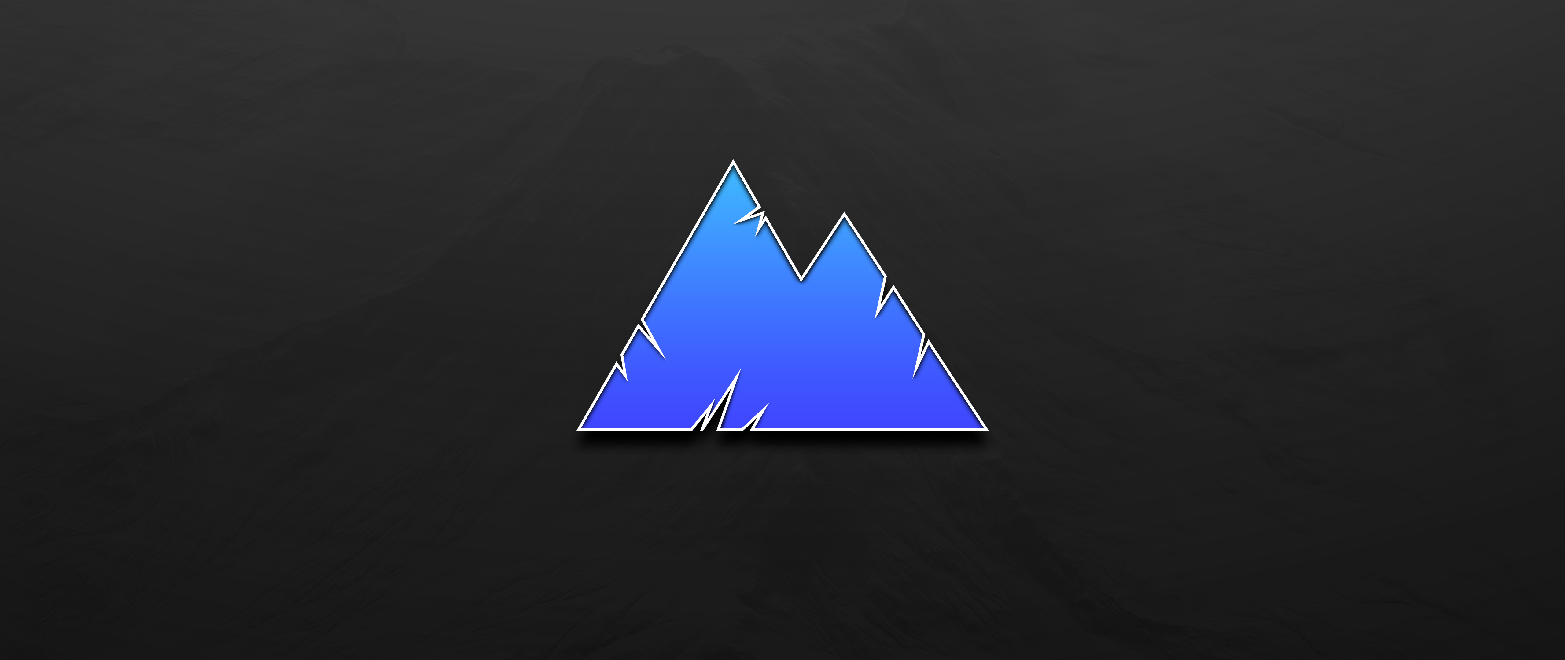 Minimalist mountain logo on ultrawide 4K HD Wallpaper