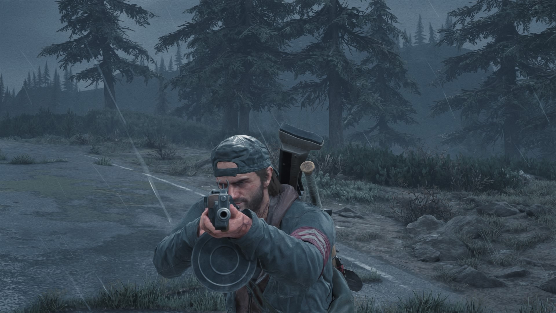 Deacon St. John from Days Gone aiming a gun HD Wallpaper