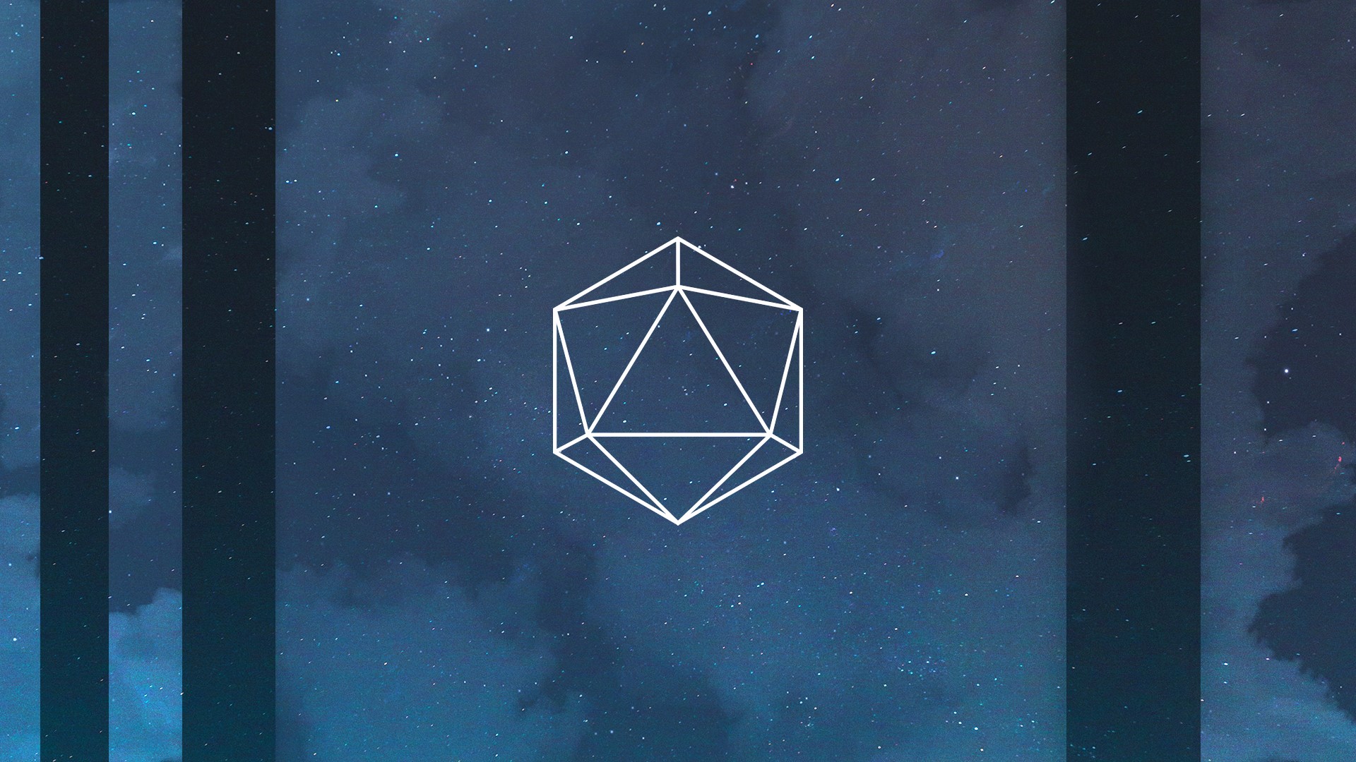 Odesza geometric logo on starry night sky HD Wallpaper