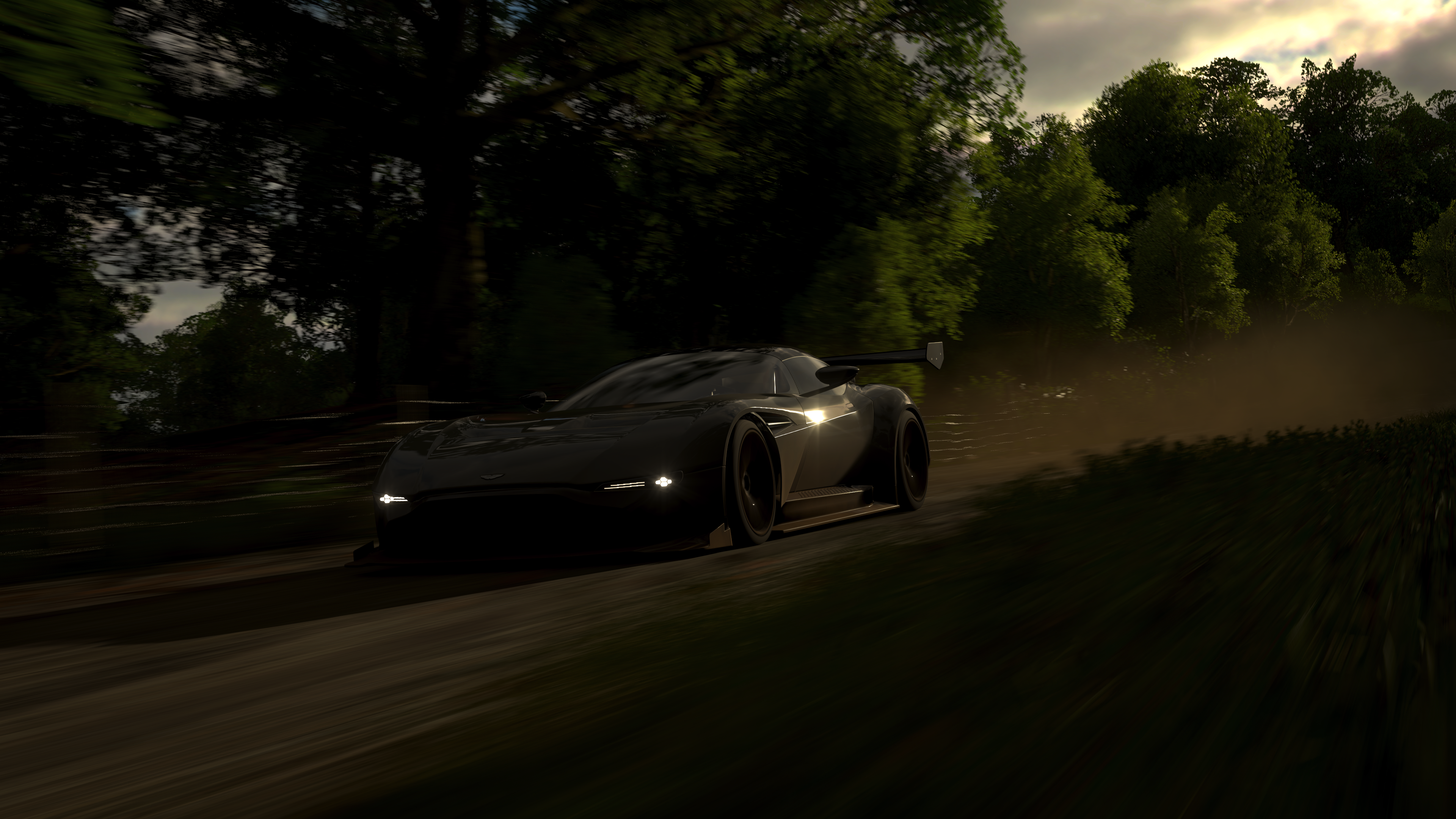 Aston Martin Hypercar driving on a dirt road in Forza Horizon 4 HD Wallpaper