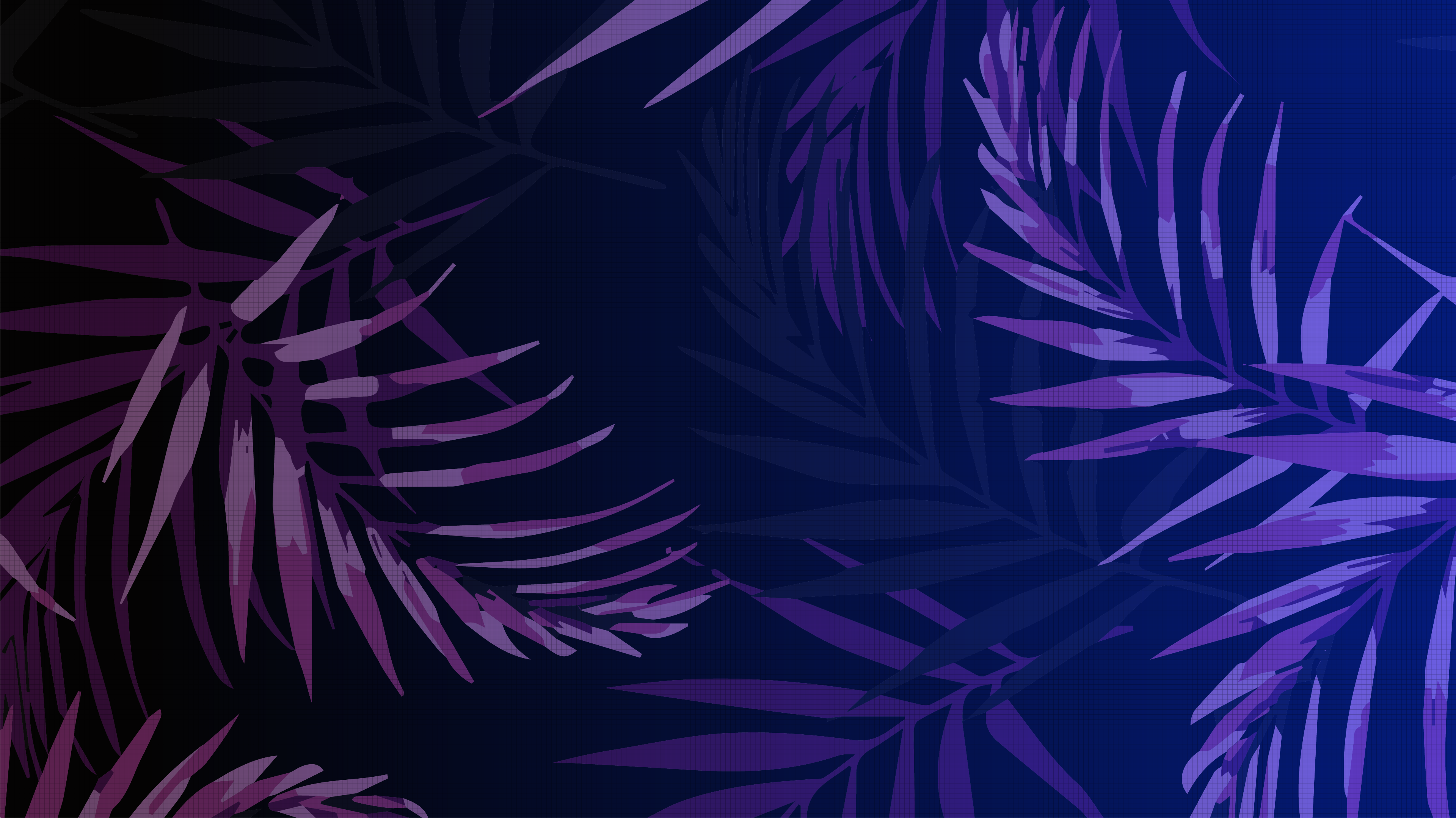 4K Pink and Blue Palm Leaves Digital Art HD Wallpaper