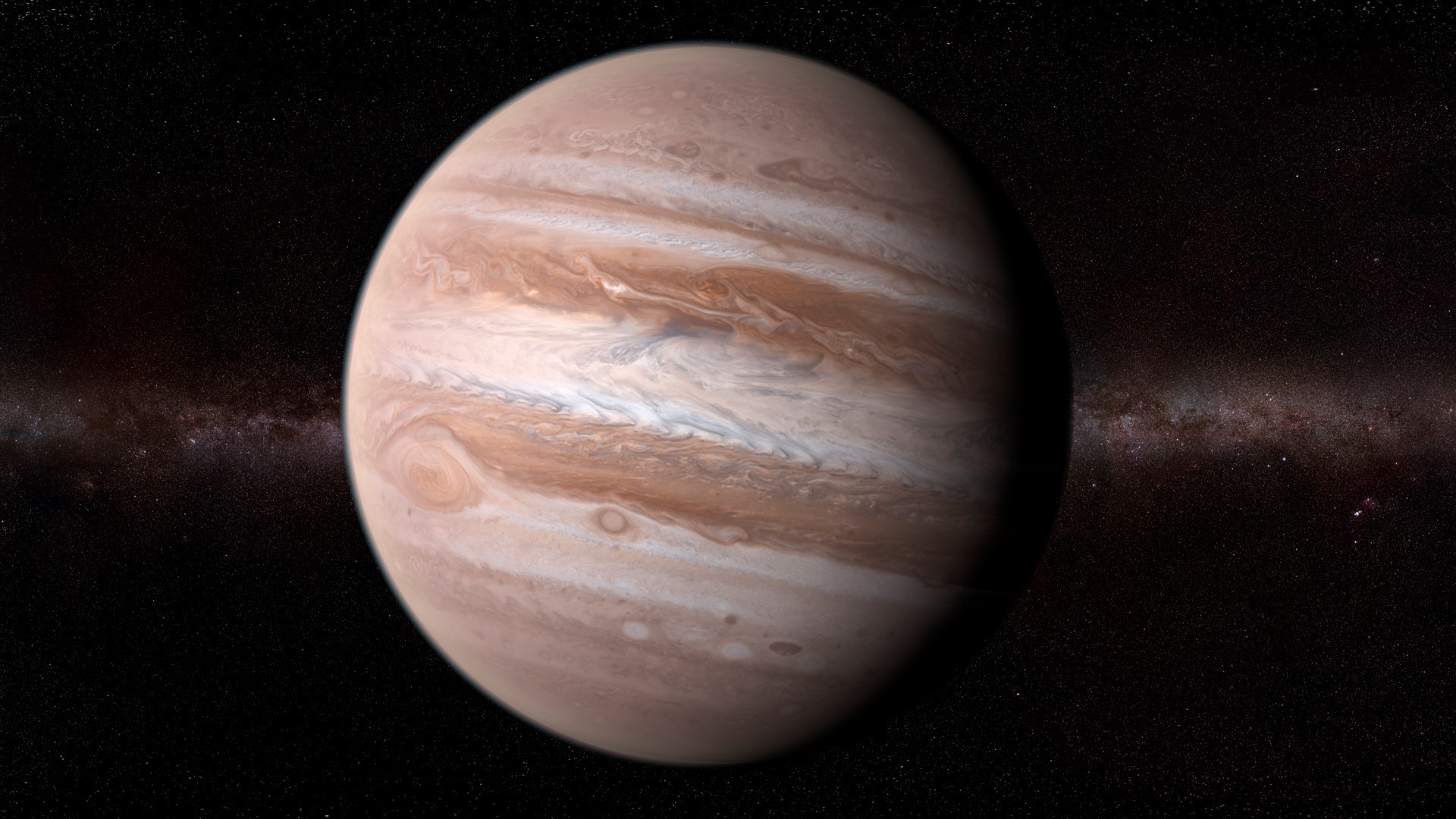 Jupiter and the Milky Way galaxy HD Wallpaper