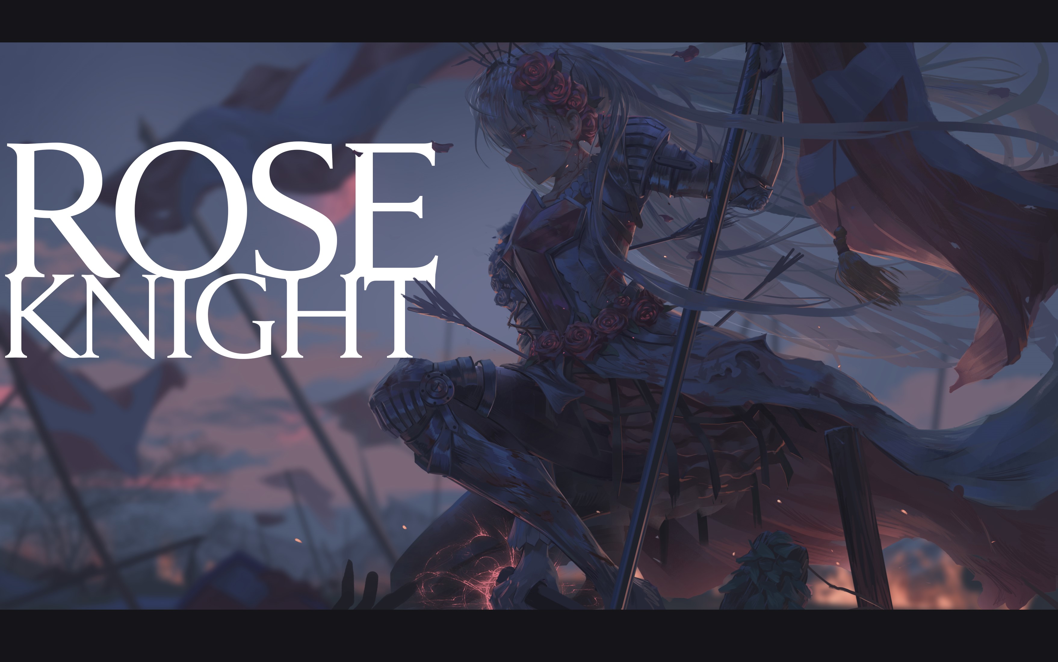 Rose Knight anime character in armor HD Wallpaper