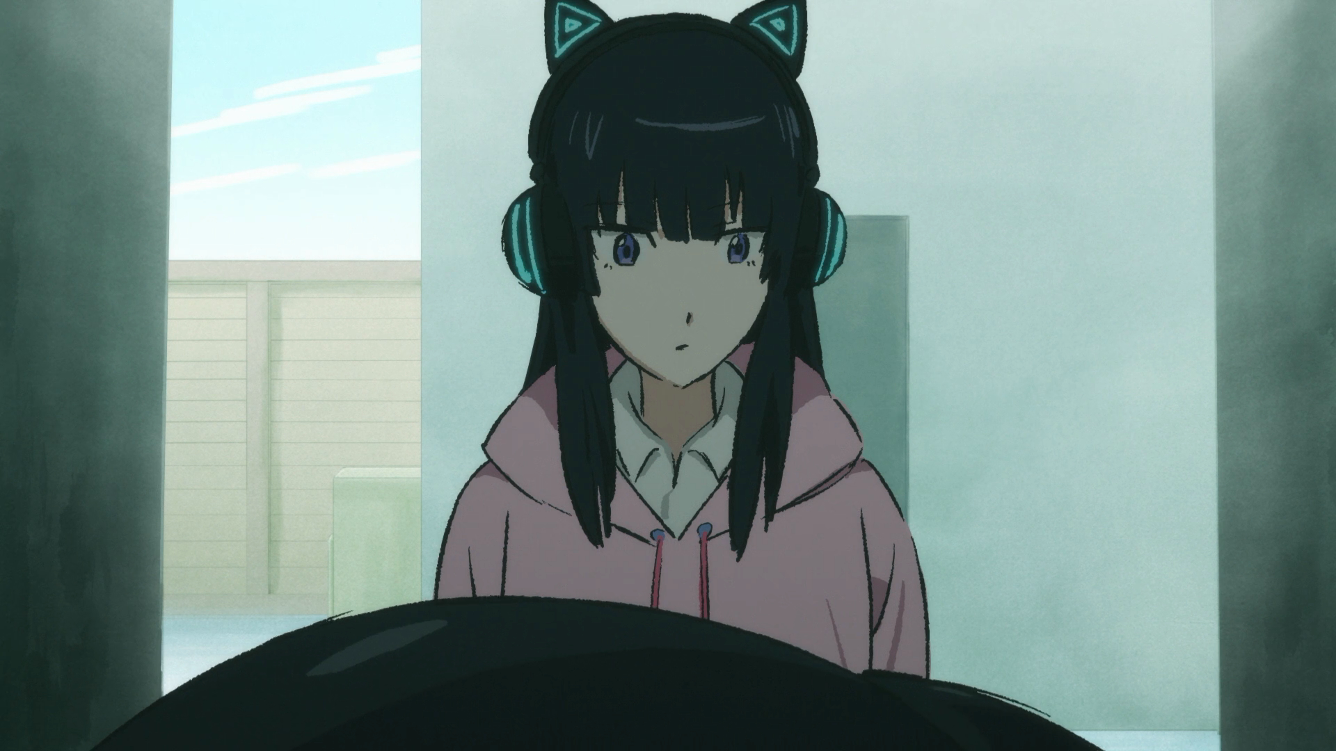 Haruko Haruhara from FLCL Progressive wearing headphones HD Wallpaper