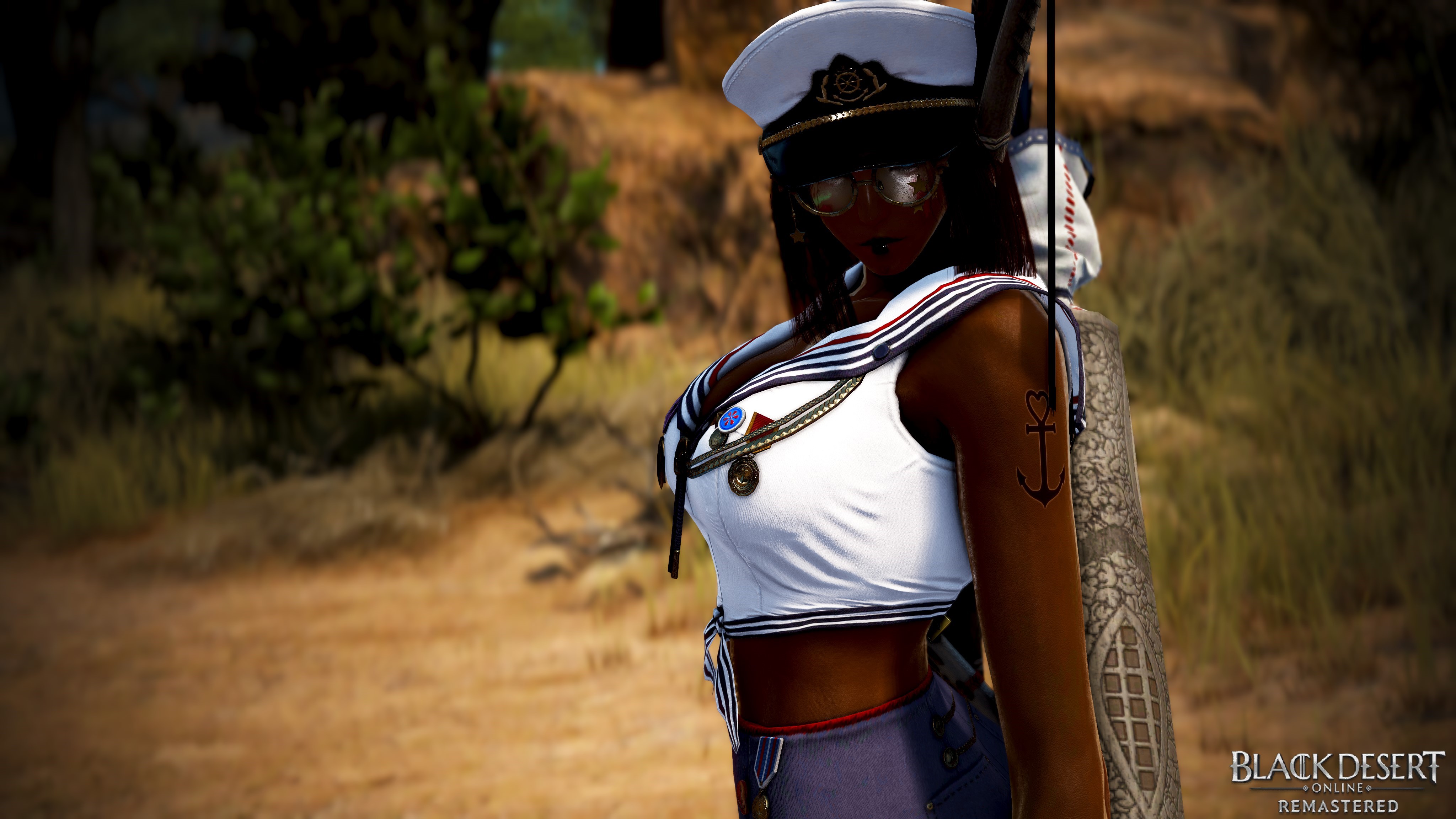 Woman in sailor outfit from Black Desert Online HD Wallpaper