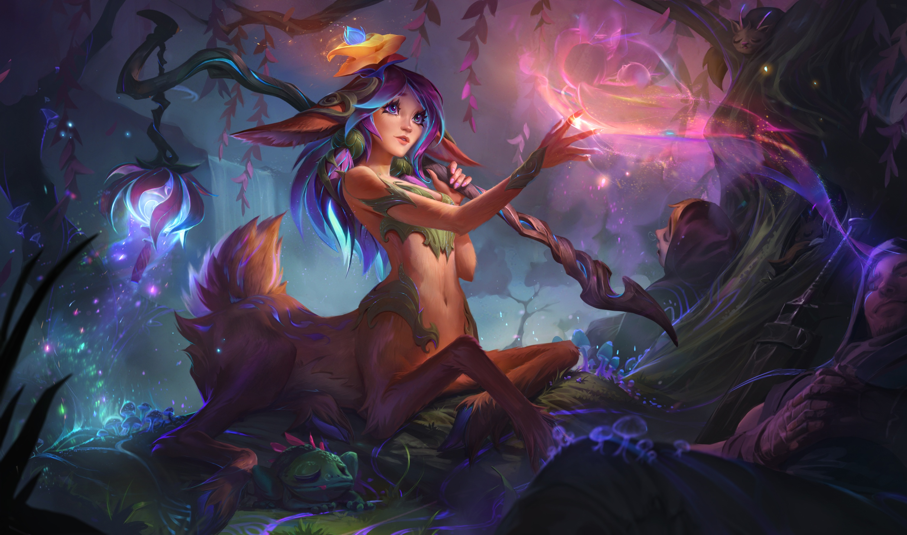 Lillia from League of Legends in a magical forest HD Wallpaper