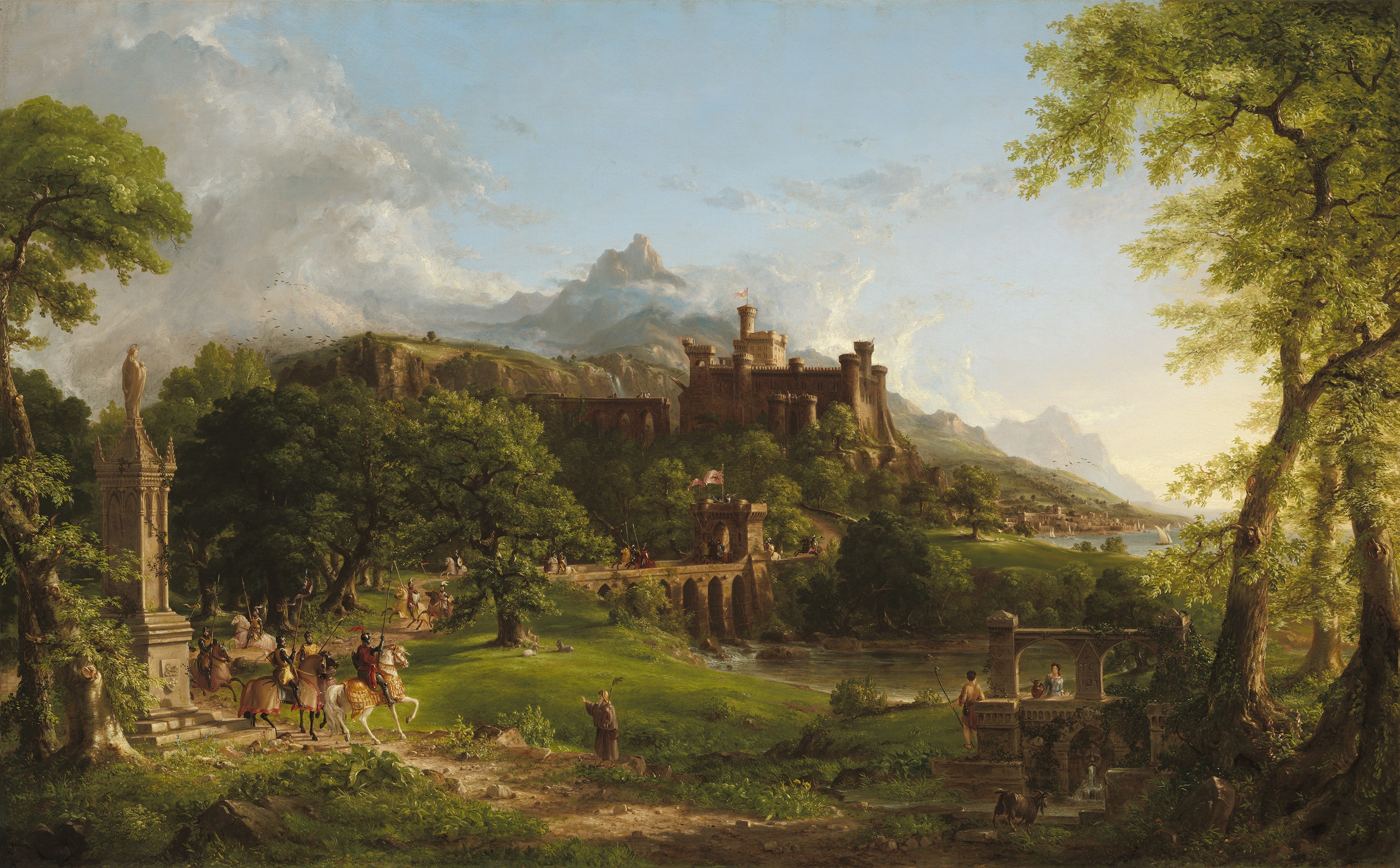 The Departure (1838) by Thomas Cole HD Wallpaper