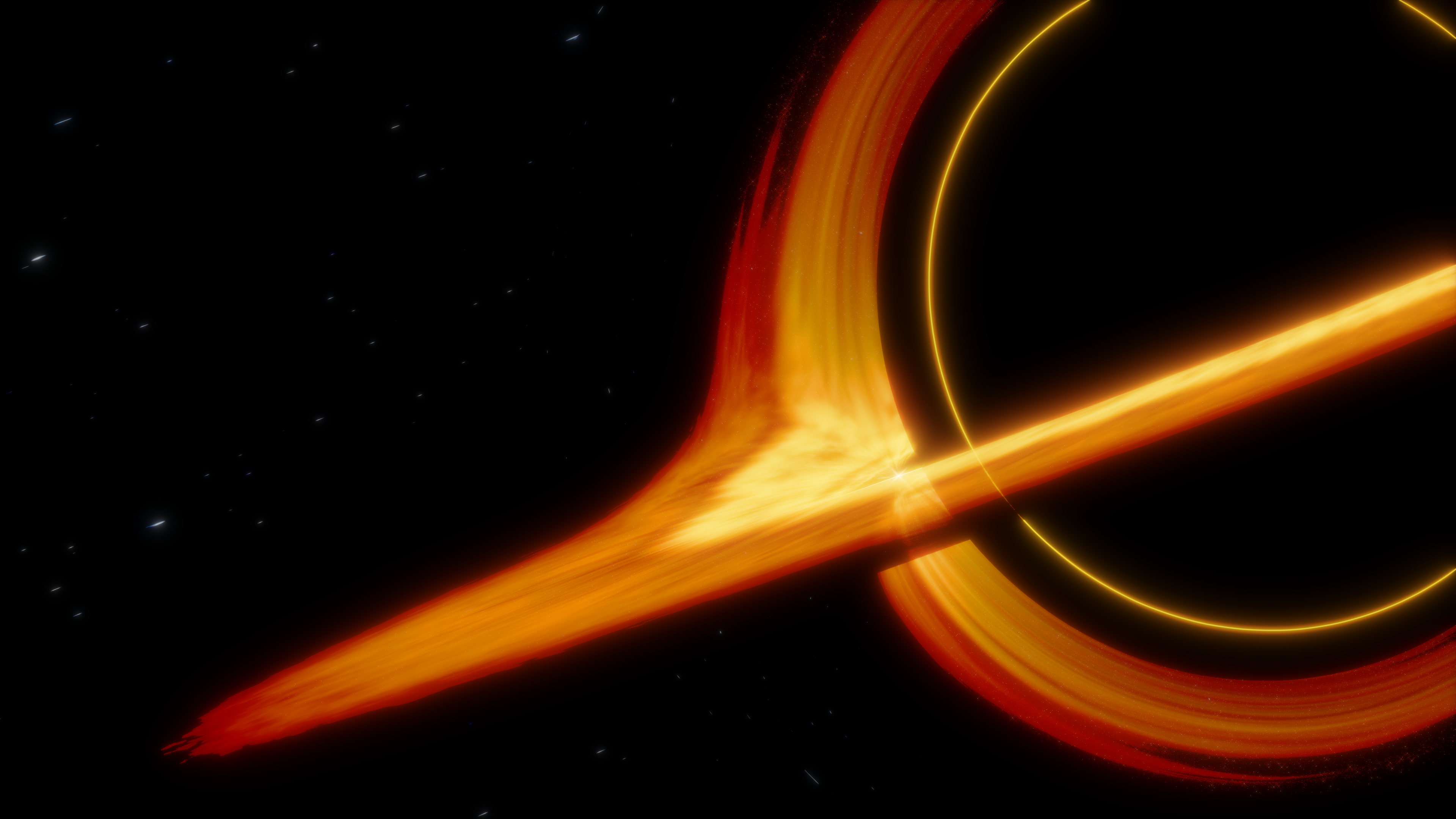 4K Digital Art of a Black Hole in Space HD Wallpaper