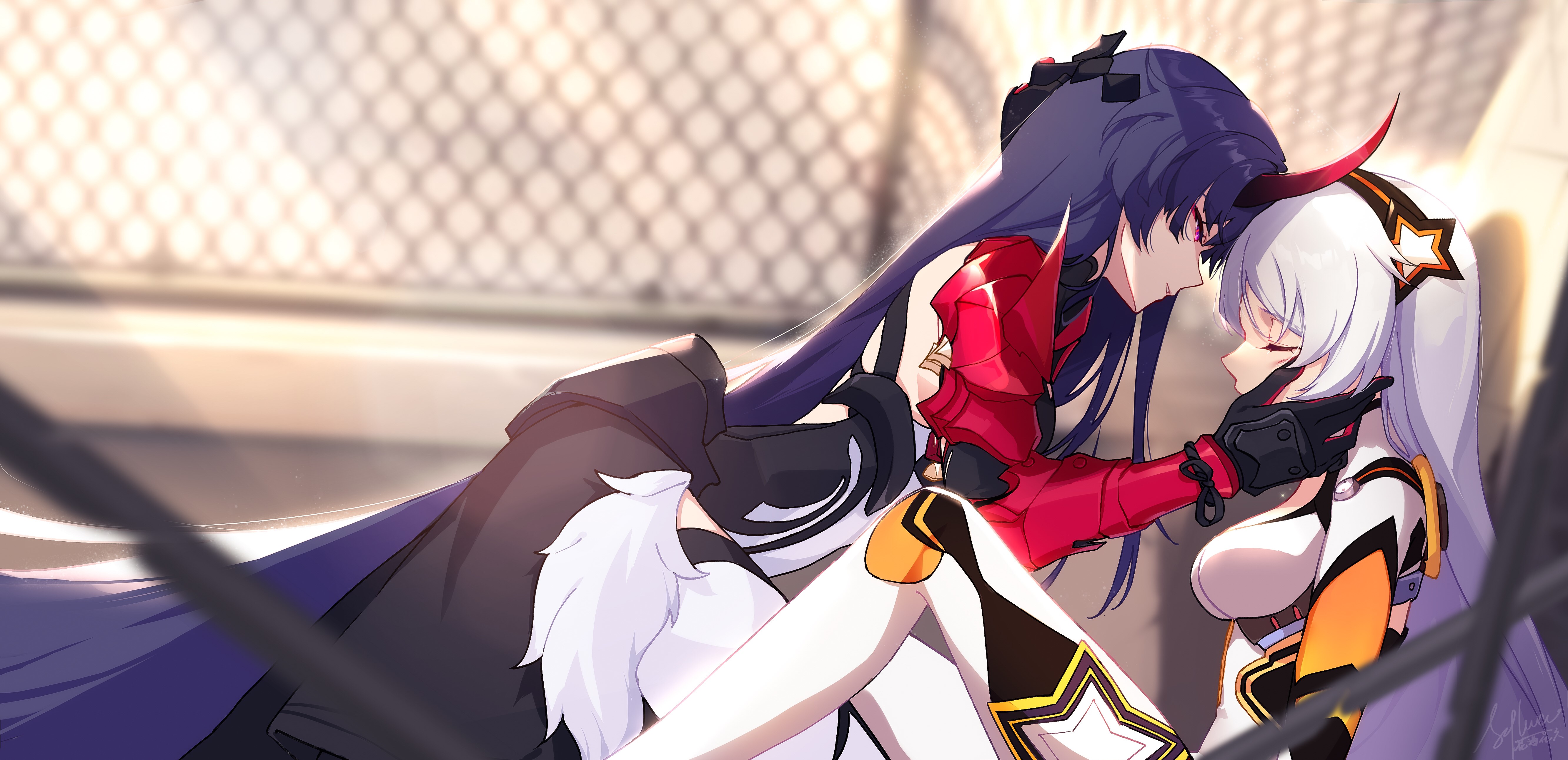 Kiana Kaslana and Raiden Mei from Honkai Impact 3rd HD Wallpaper