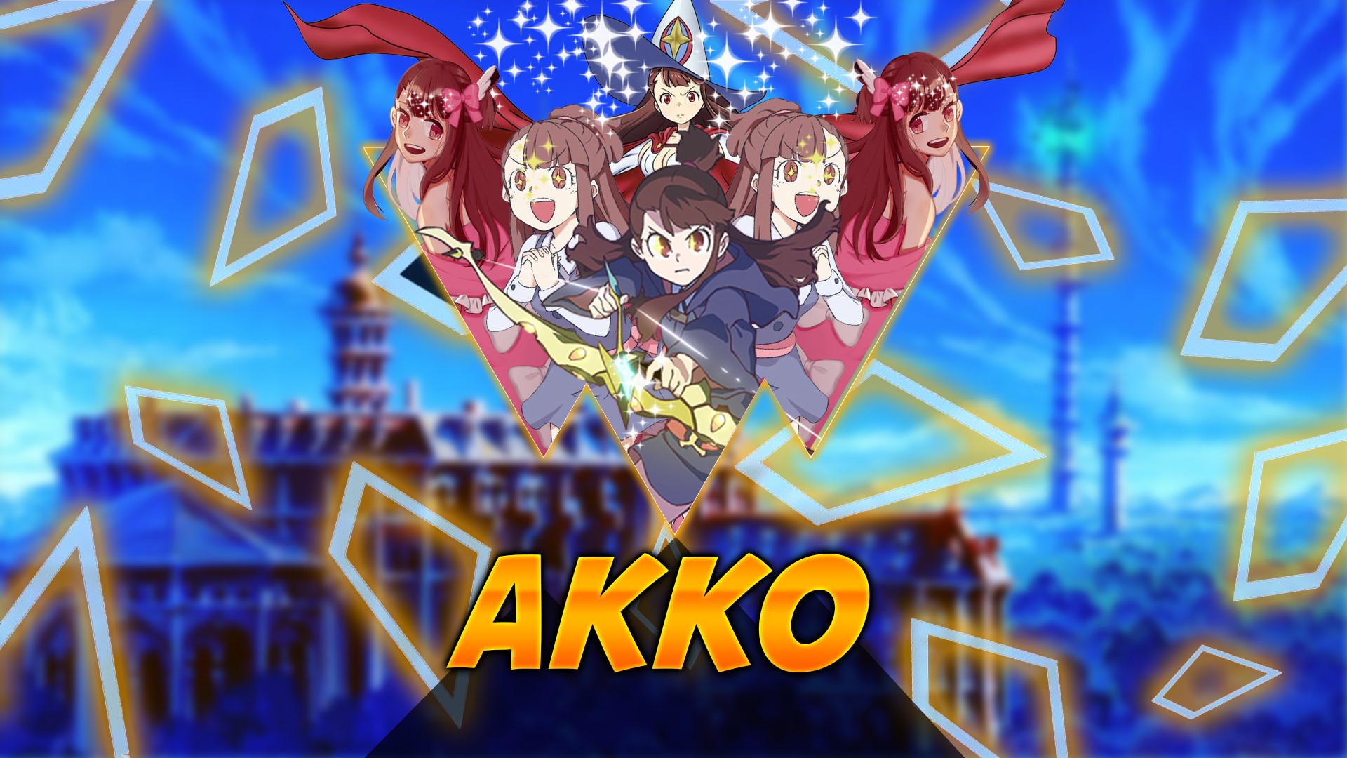 Akko and friends from Little Witch Academia HD Wallpaper