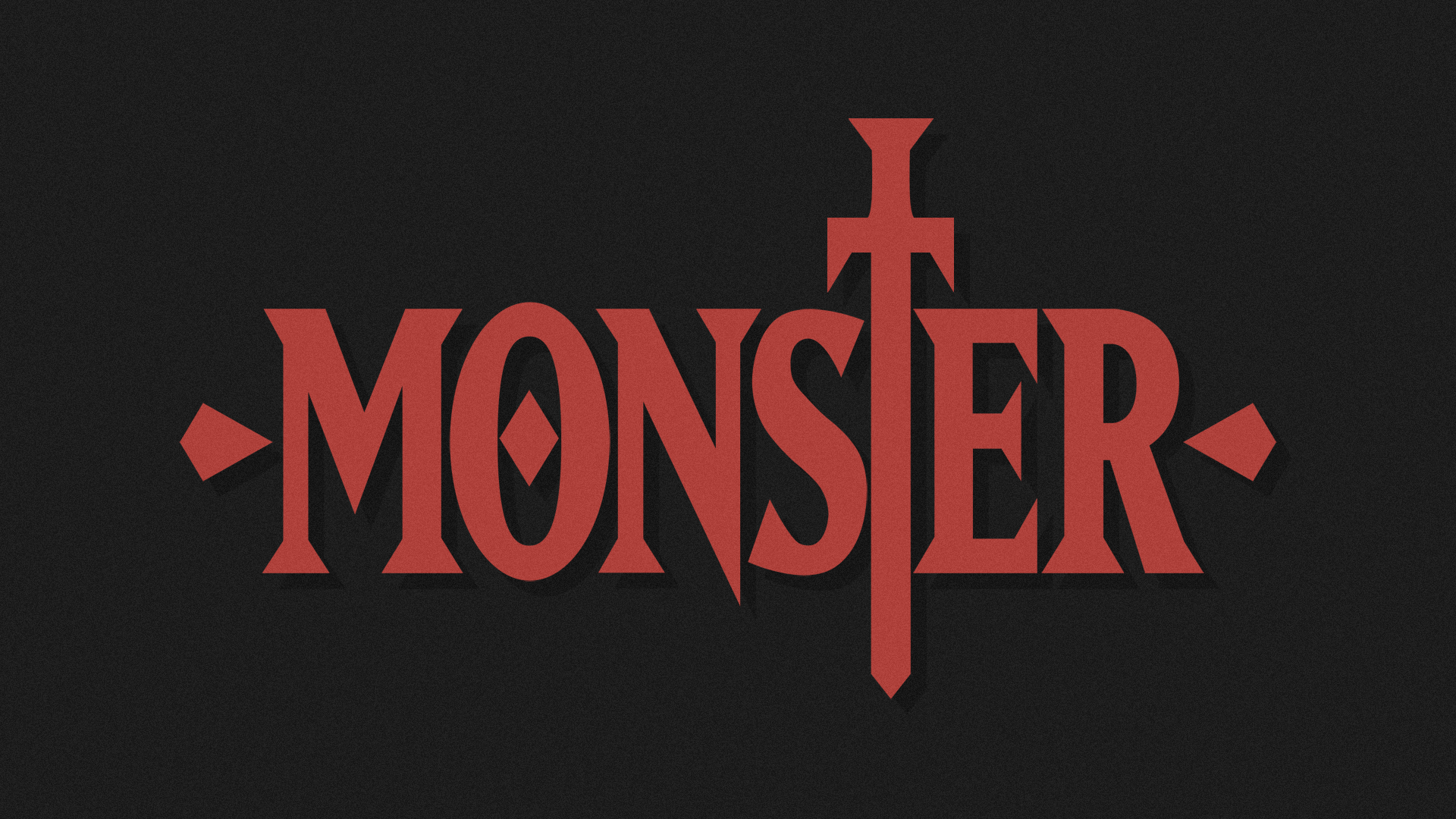 Monster anime title logo HD Wallpaper