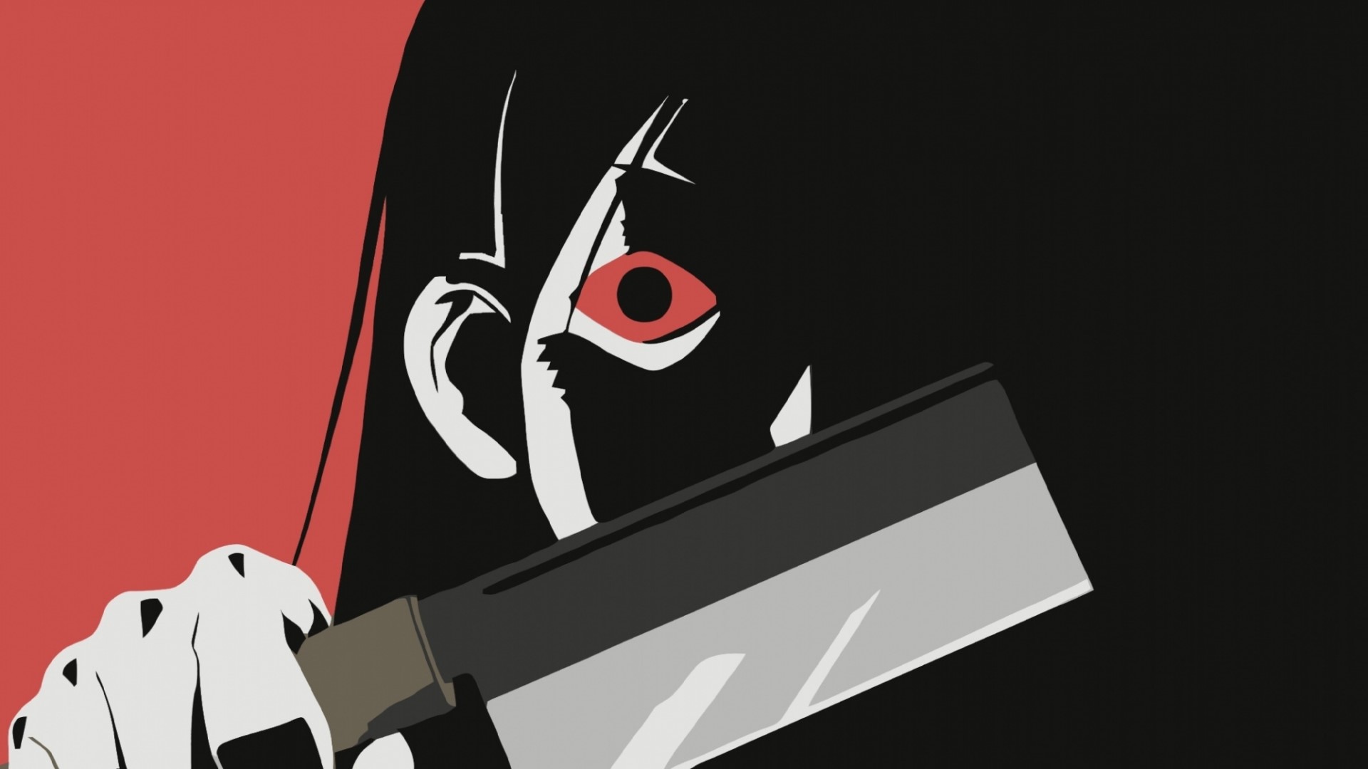 Kitsu Chiri from Sayonara Zetsubou Sensei holding a cleaver HD Wallpaper