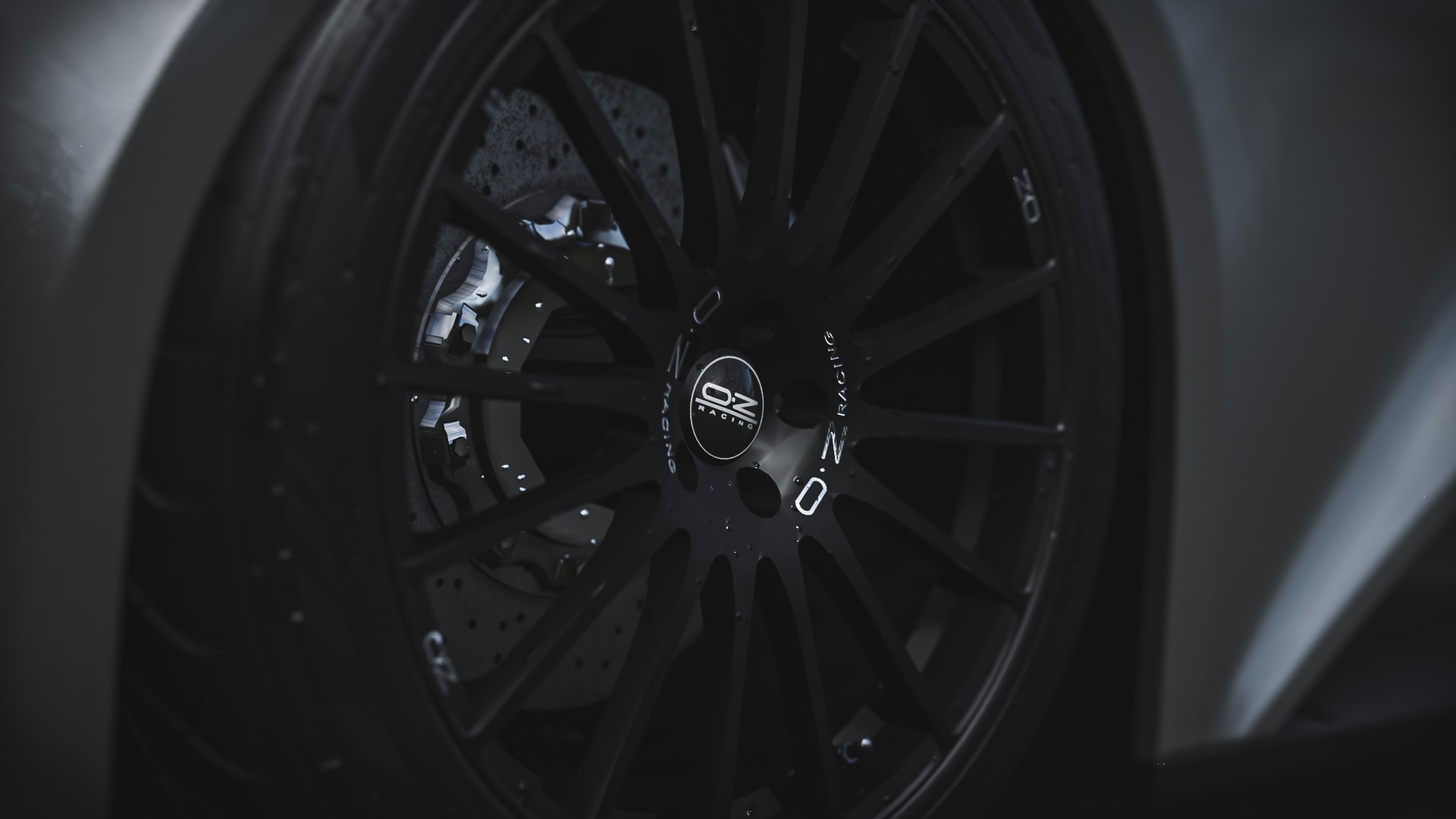 OZ Racing wheel on a car HD Wallpaper