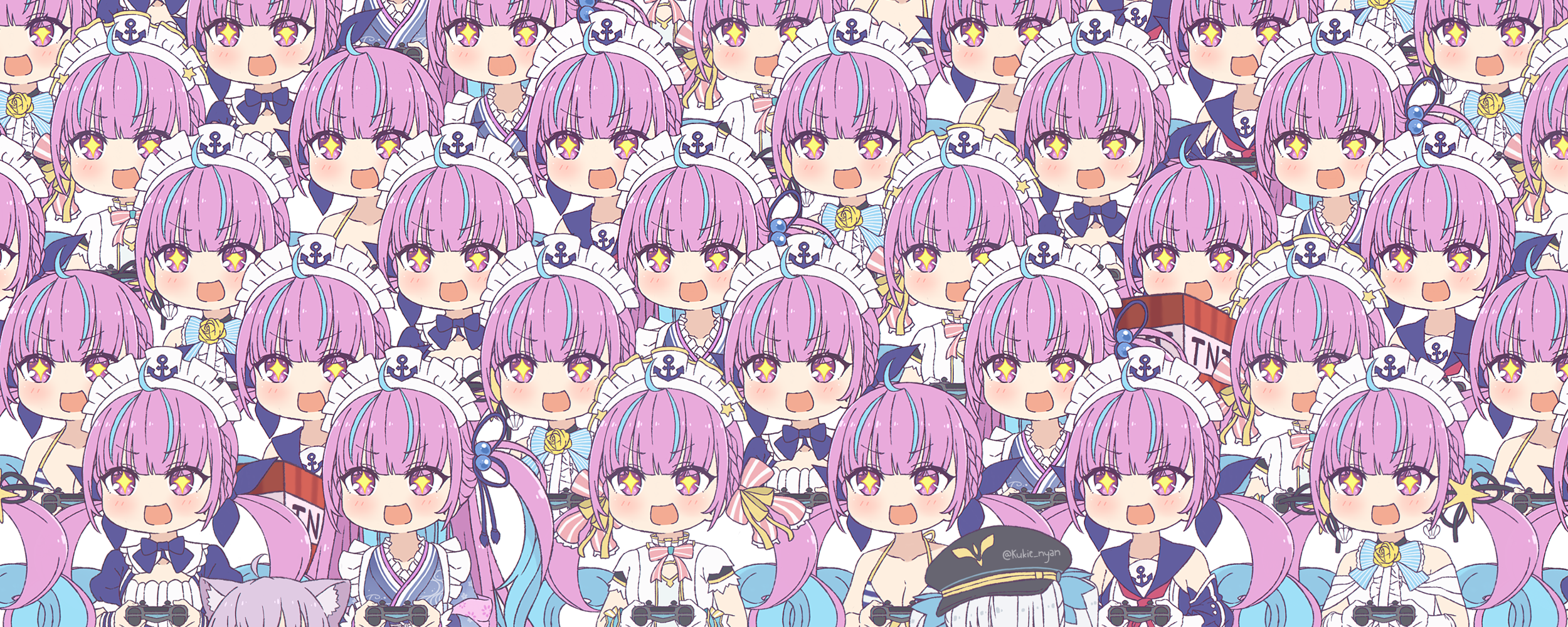 Minato Aqua from Hololive, anime artwork HD Wallpaper