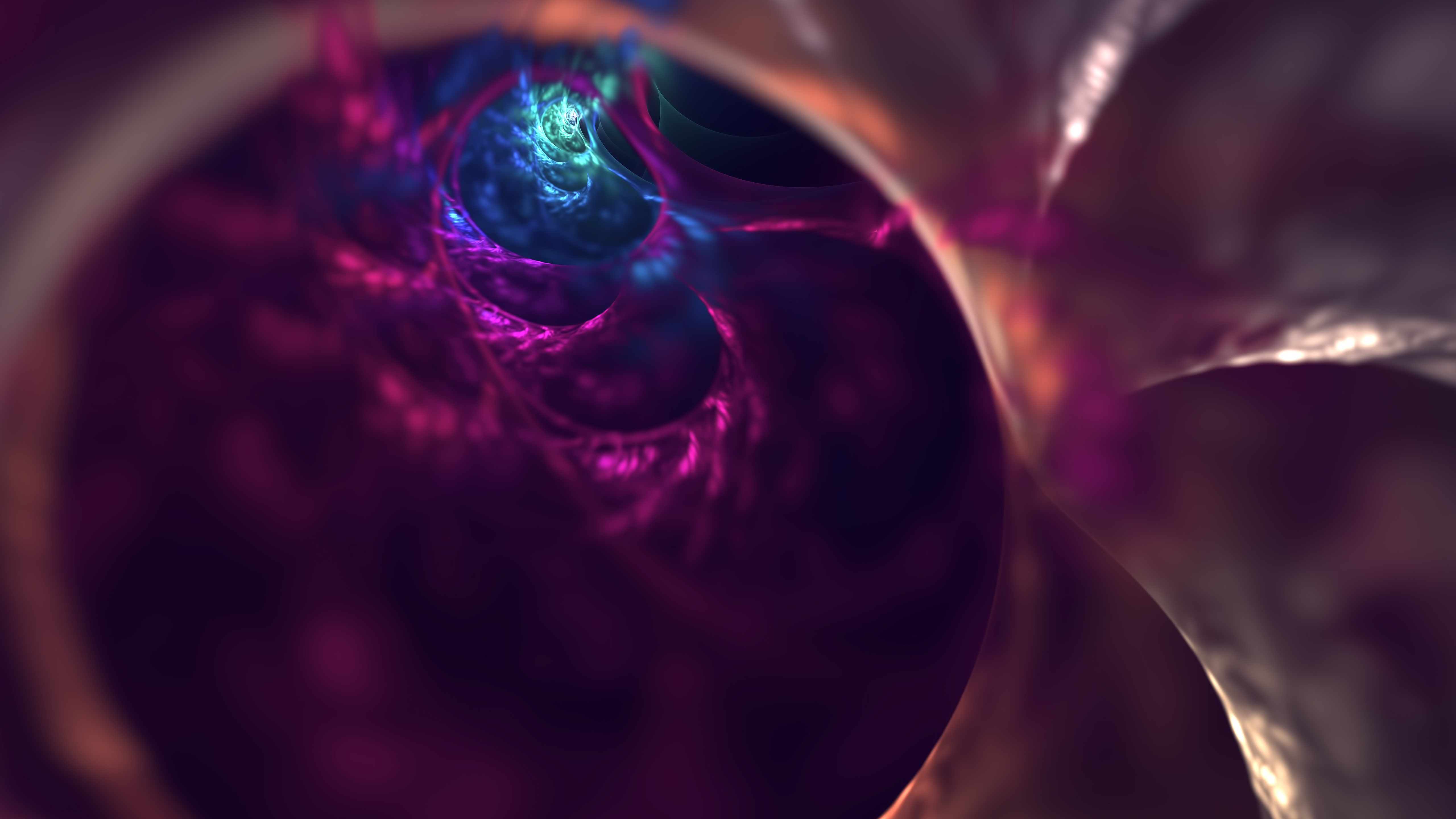 4K Colorful 3D Abstract Fractal HD Wallpaper