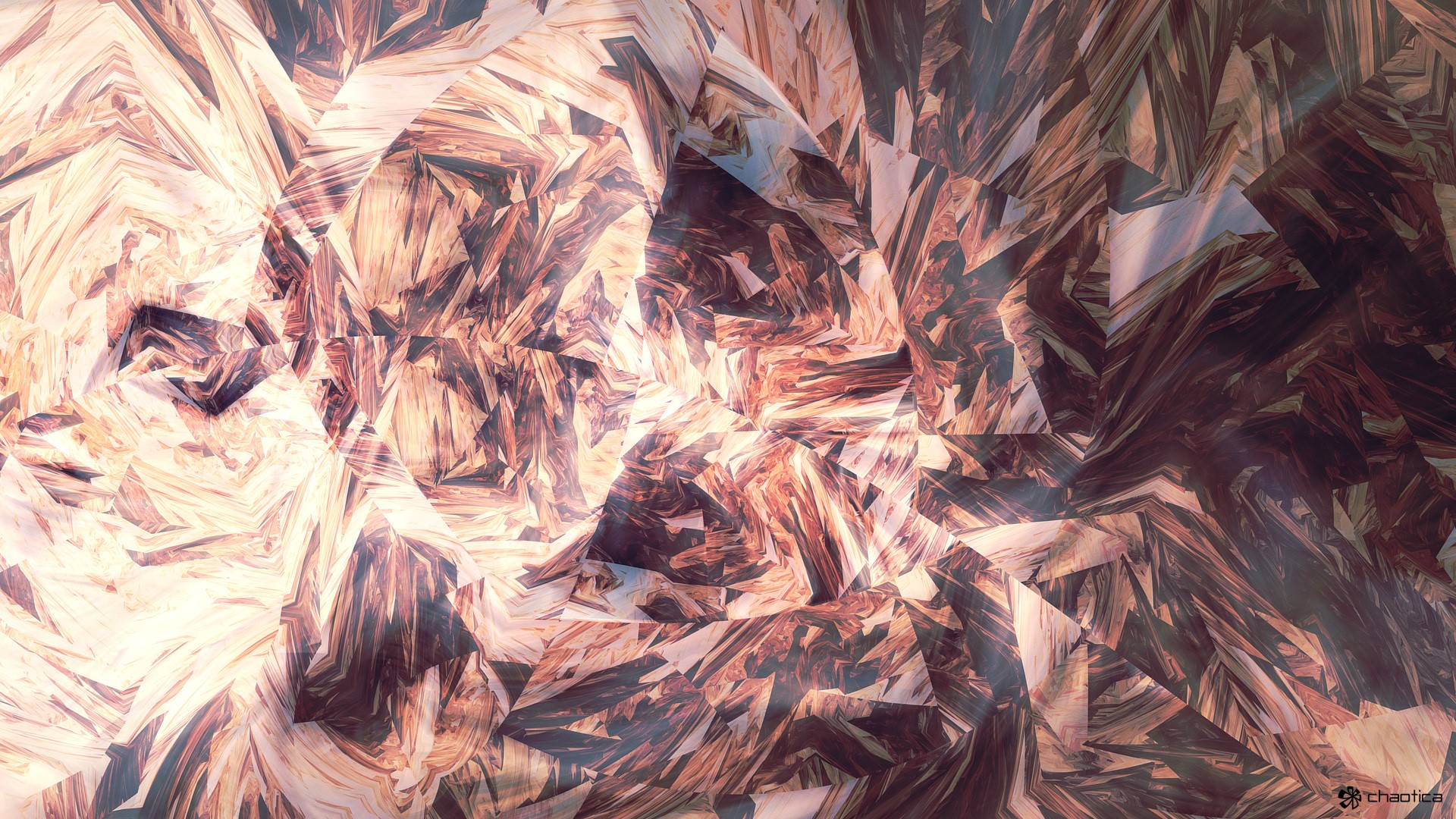 Abstract digital art with geometric patterns HD Wallpaper