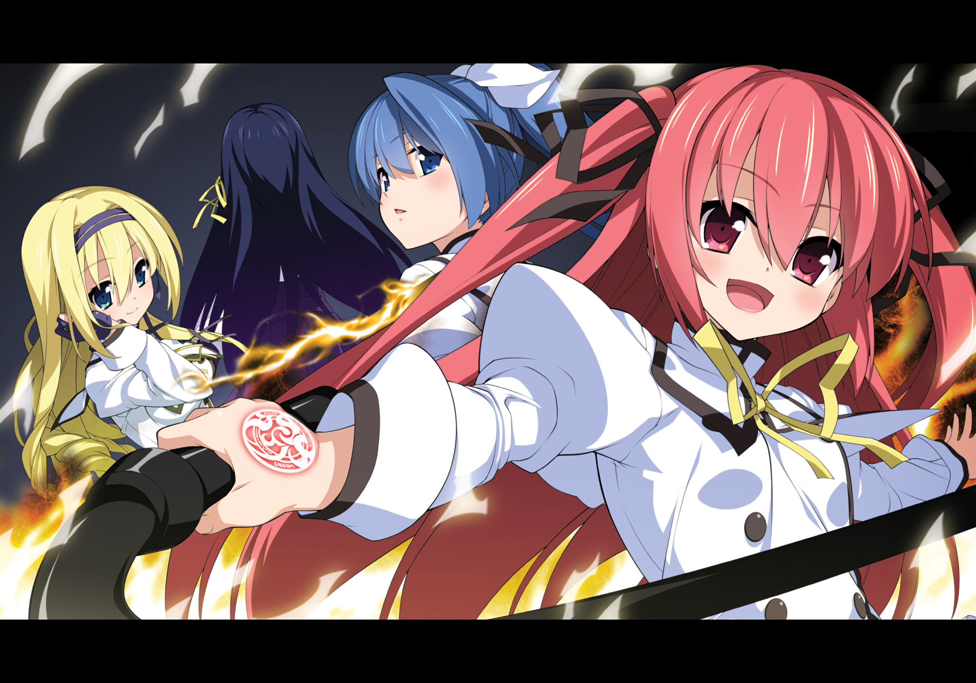 Anime girls with magical powers HD Wallpaper