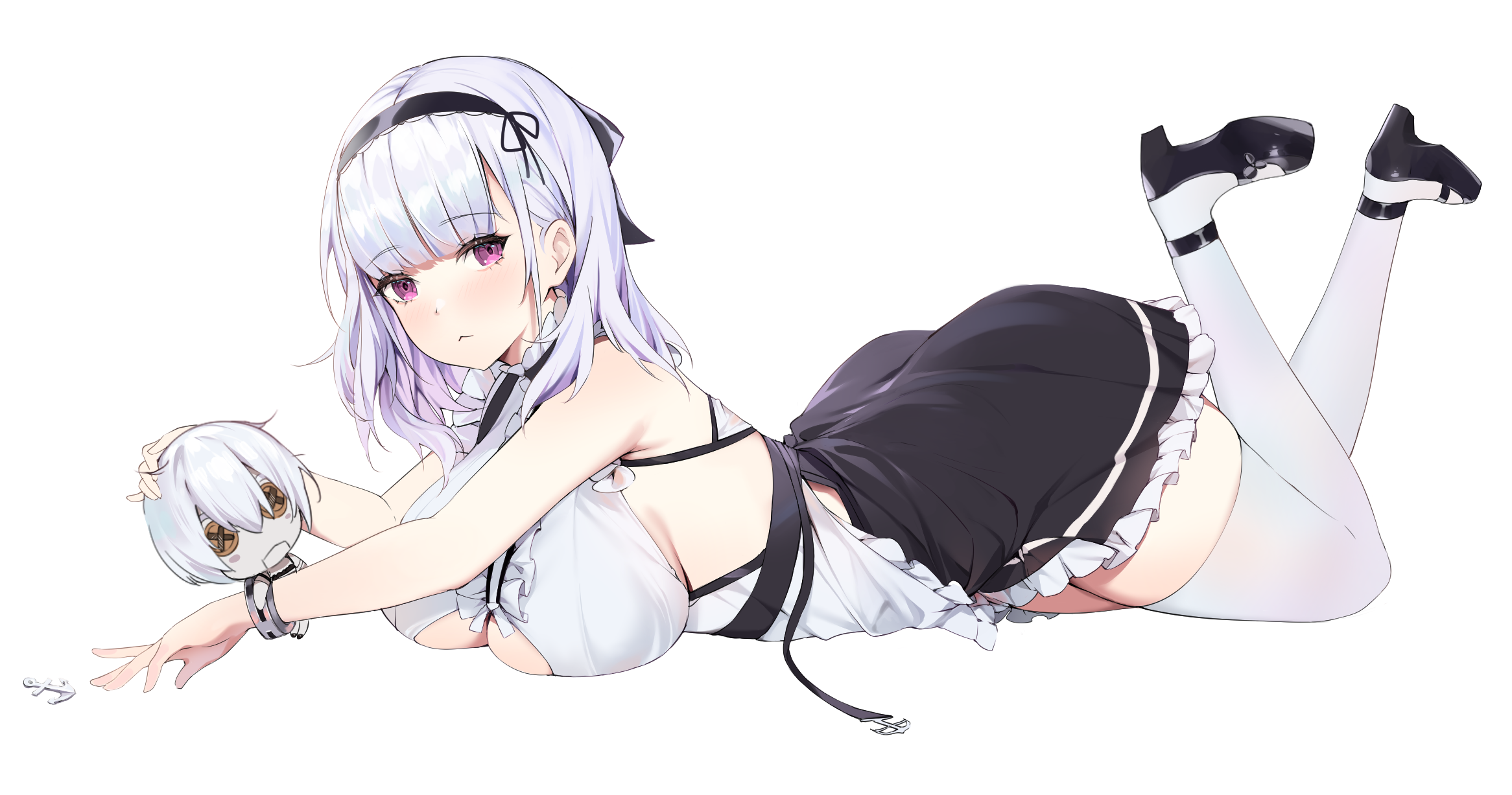 Dido from Azur Lane holding a doll HD Wallpaper