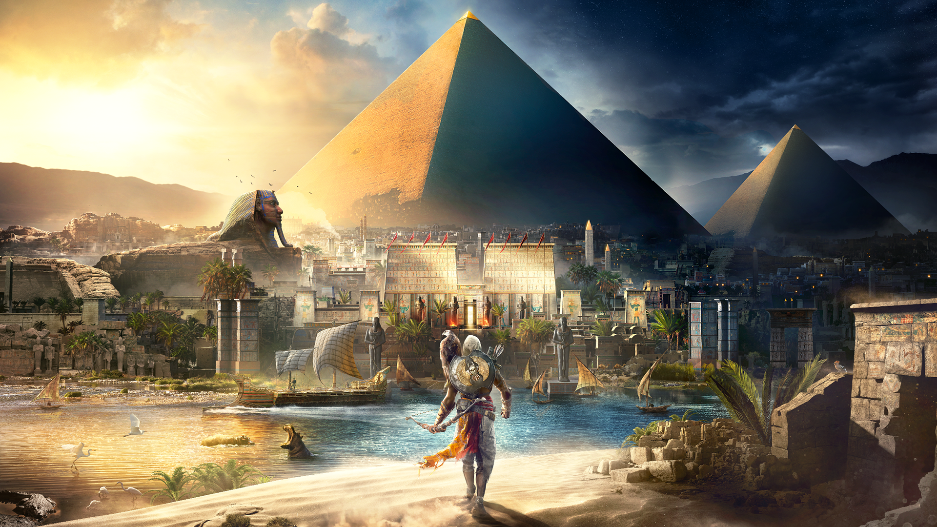 Bayek of Assassin's Creed Origins in Ancient Egypt HD Wallpaper
