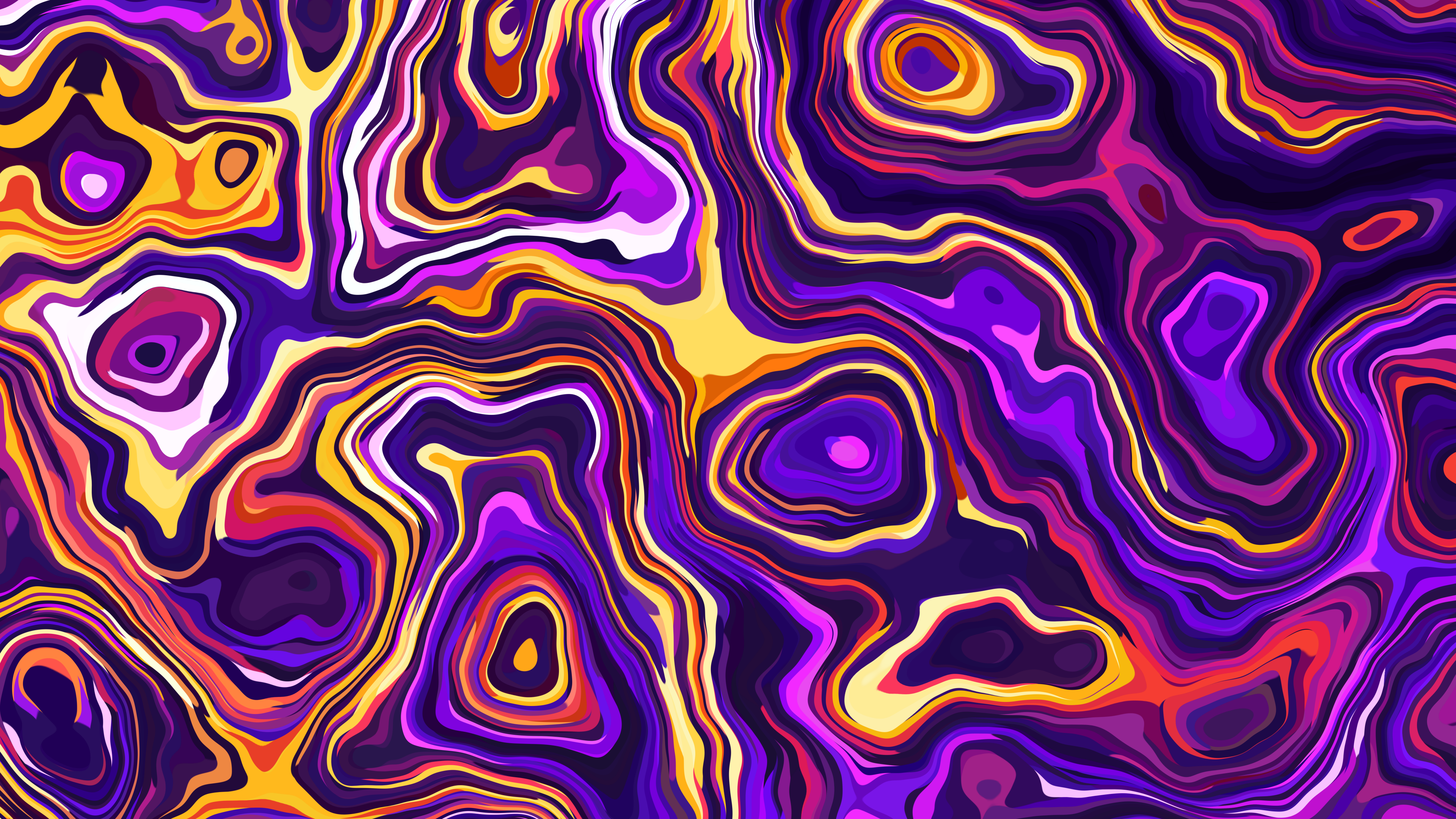 Abstract colorful wavy pattern HD Wallpaper