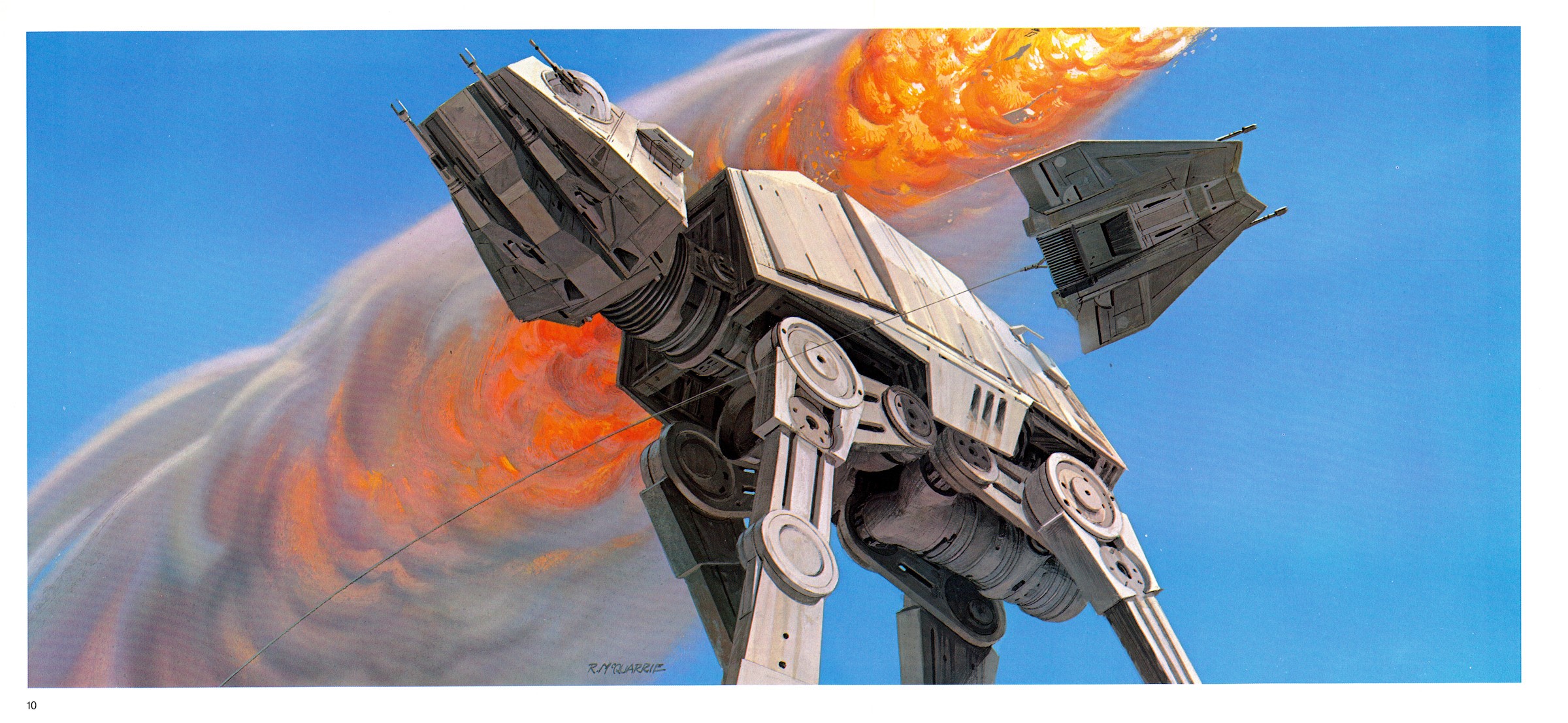 AT-AT Walker and T-47 Airspeeder in Star Wars: The Empire Strikes Back artwork HD Wallpaper