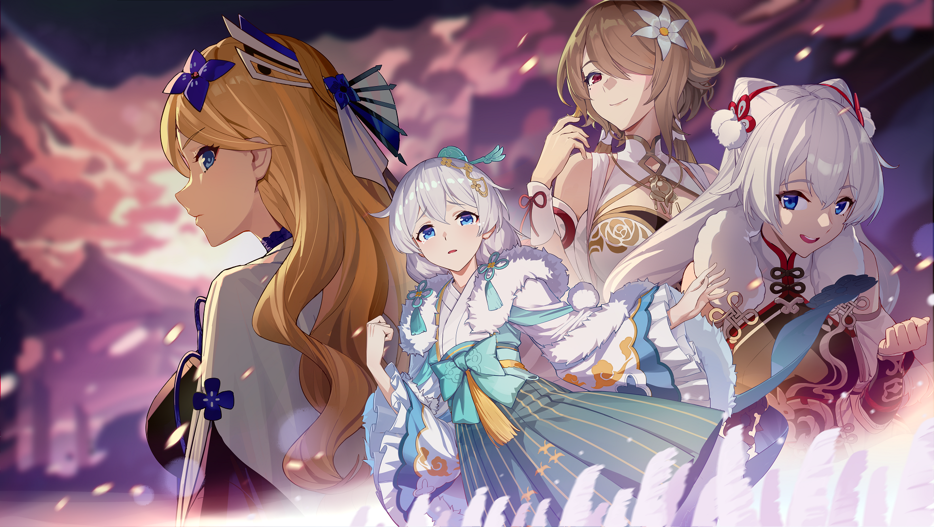 Durandal, Rita Rossweisse, and other characters from Honkai Impact 3rd HD Wallpaper