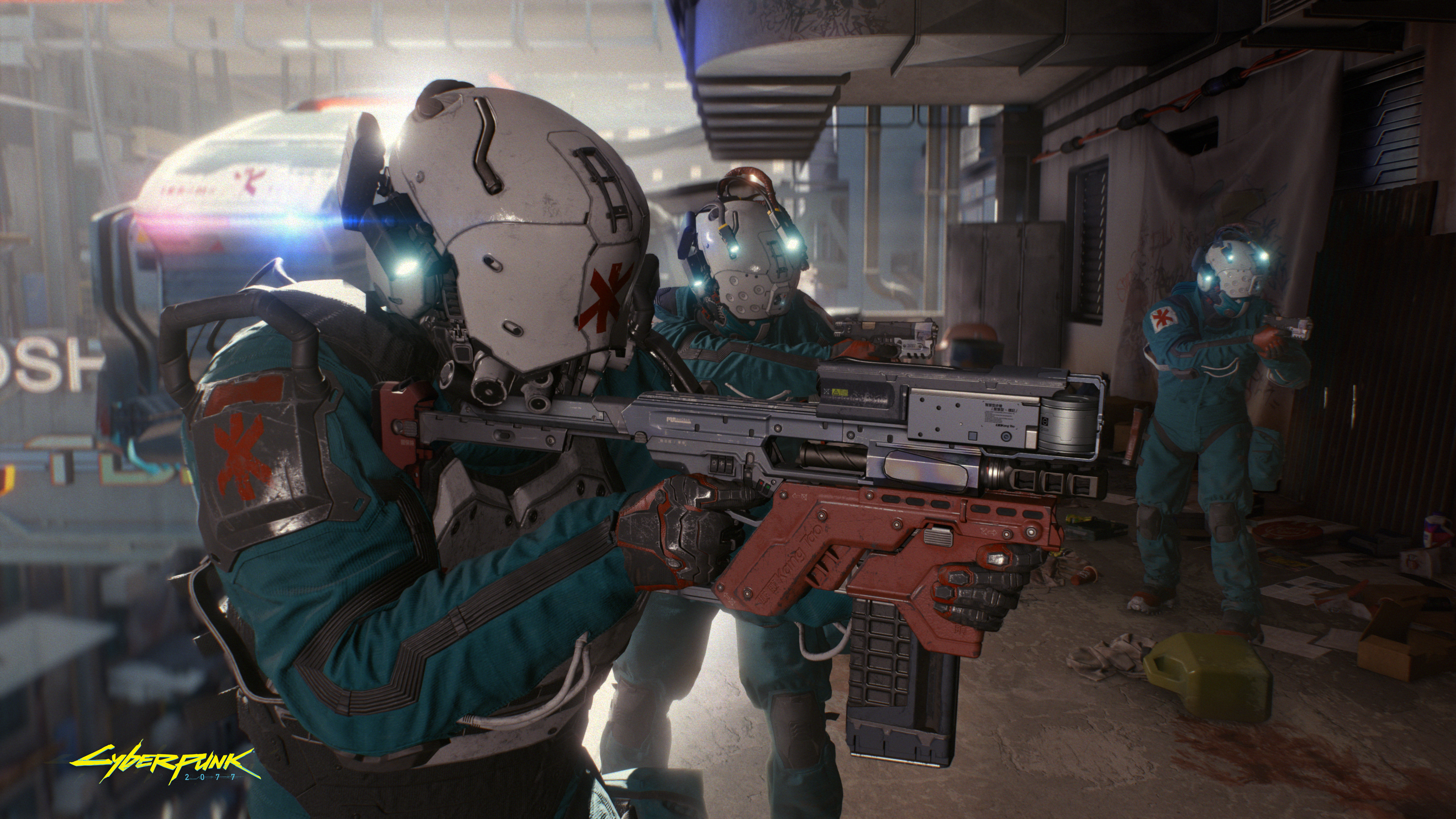 Cyberpunk 2077 screenshot with medical personnel HD Wallpaper