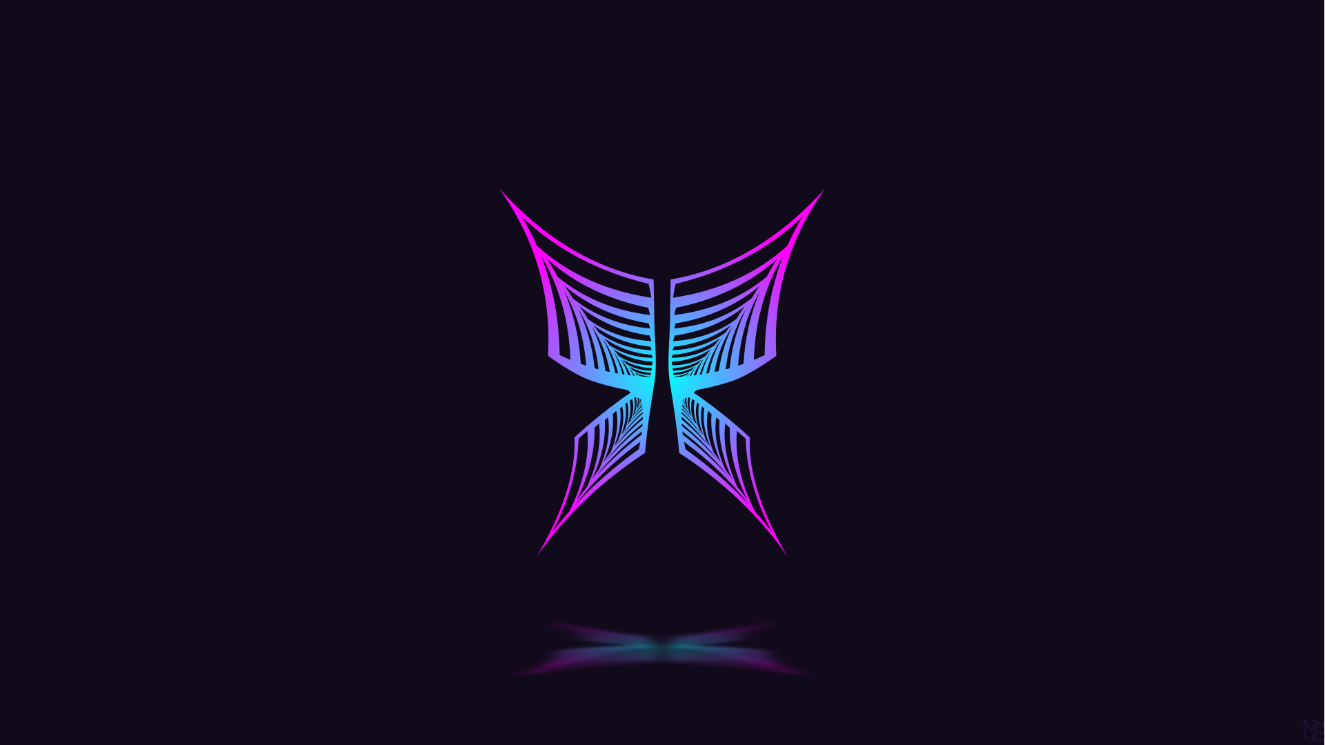 Minimalist butterfly logo with gradient colors HD Wallpaper