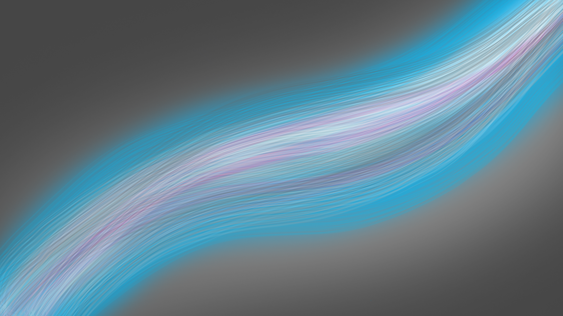 Abstract blue and pink wavy lines on gray background HD Wallpaper