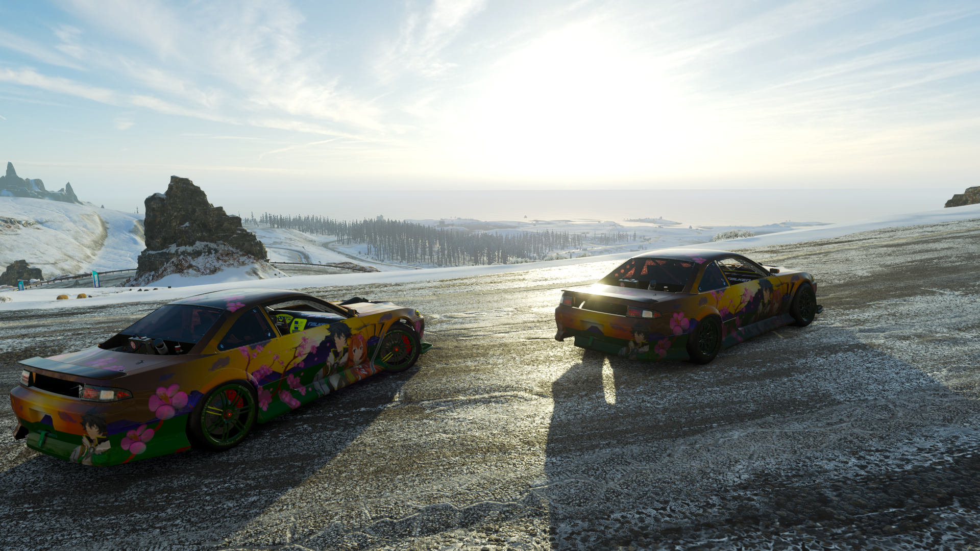 Naofumi Iwatani and Raphtalia from Shield Hero in Forza Horizon 4 HD Wallpaper